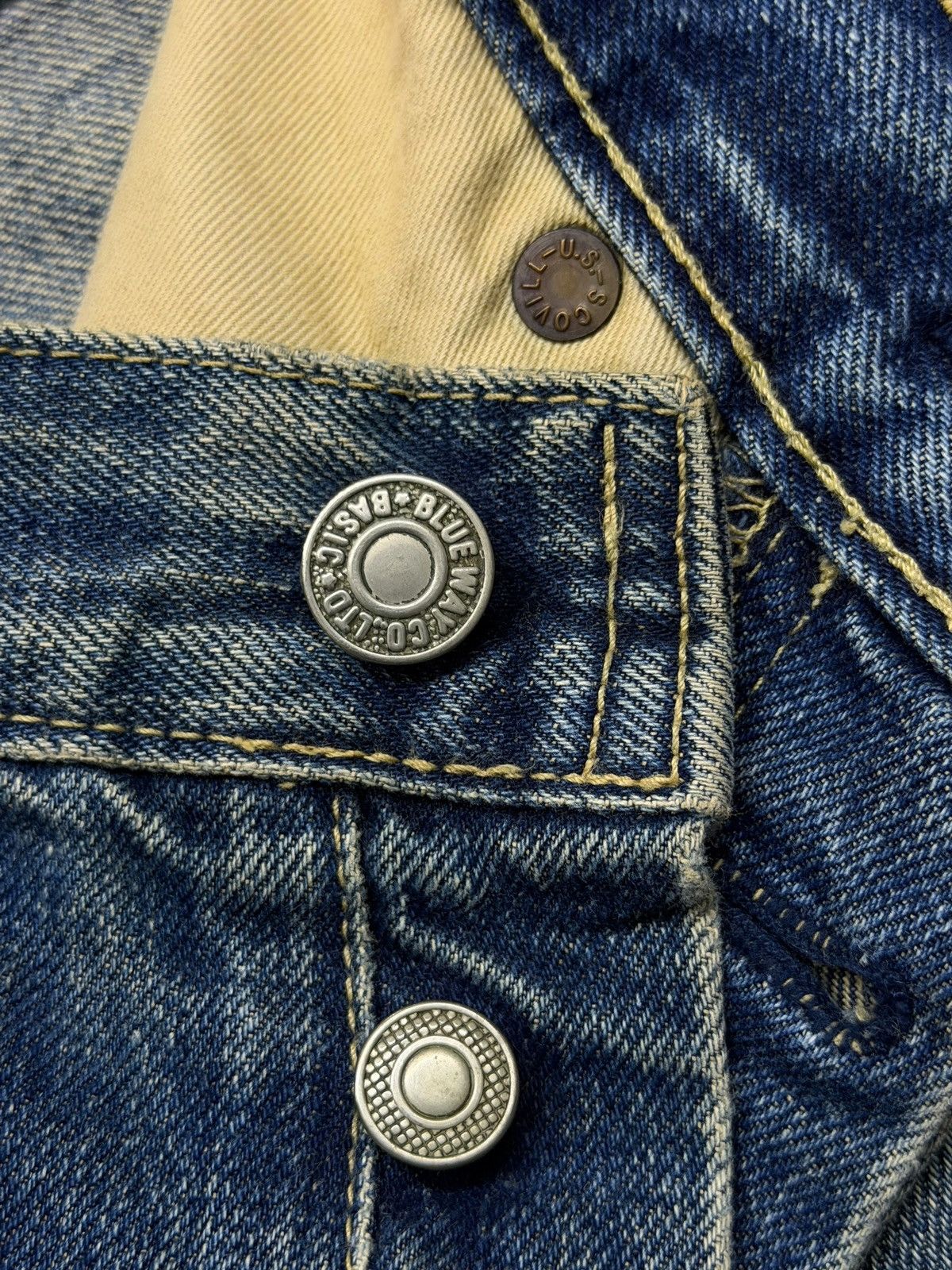 Blue Blue Japan Vintage Blue Way Co.Ltd Japanese Selvedge Denim | W29 Size US 29 - 11 Thumbnail