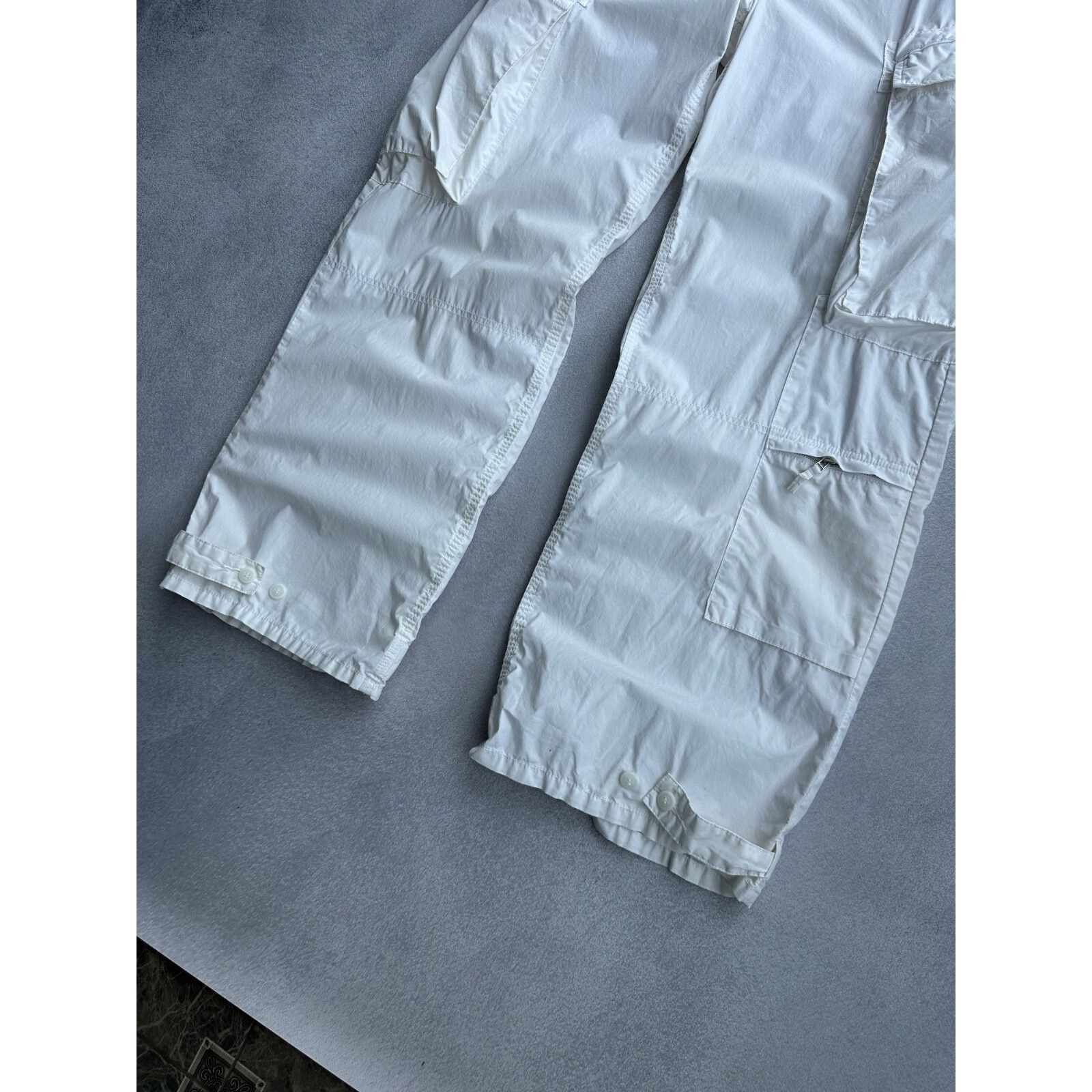Burberry Burberry London White Baggy Men’s Cargo Pants Size US 32 / EU 48 - 4 Thumbnail