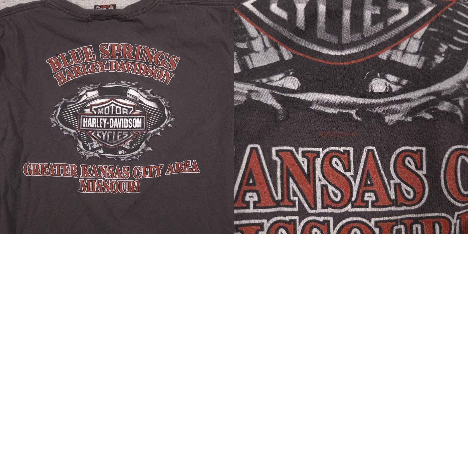 Harley Davidson Harley-Davidson Shirt Mens XL Black Blue Springs Kansas City Graphic Biker Tee Size US XL / EU 56 / 4 - 9 Thumbnail