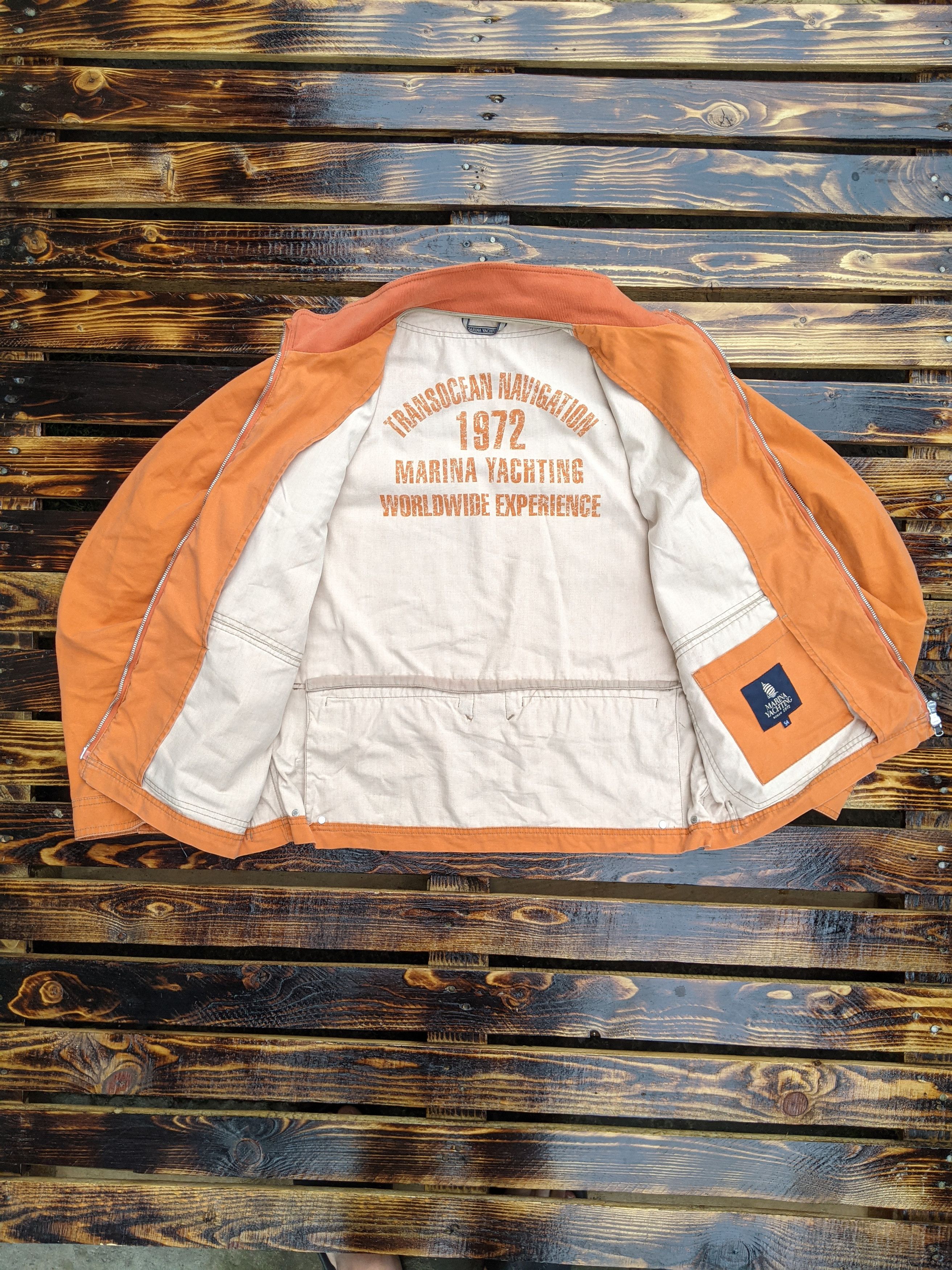 Canvas Vintage MARINA YACHTING Orange Canvas Cotton Jacket Size L Size US L / EU 52-54 / 3 - 4 Thumbnail