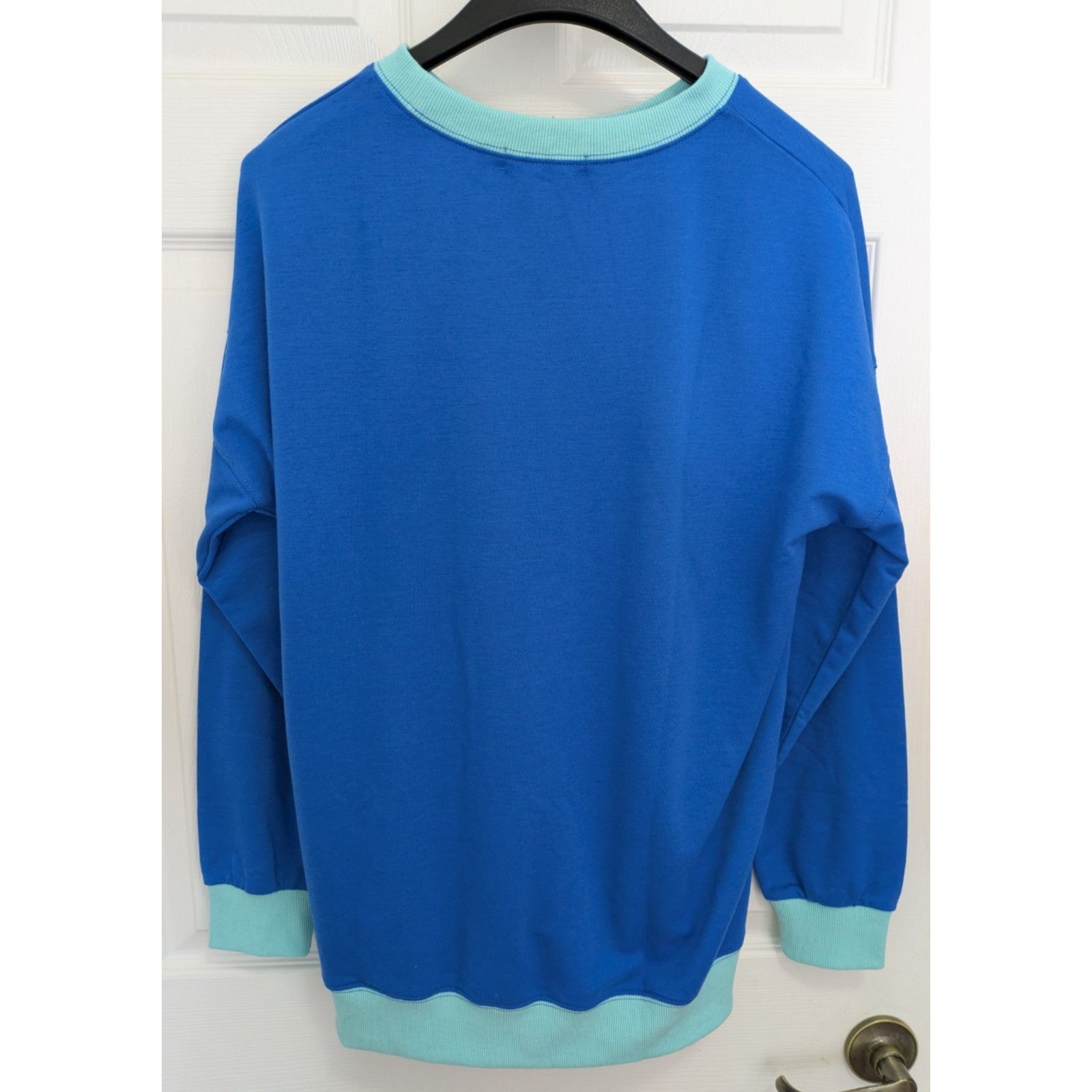 The Unbranded Brand Womens Sweatshirt Long Sleeve Blue Medium Pullover Crewneck Size M / US 6-8 / IT 42-44 - 3 Thumbnail