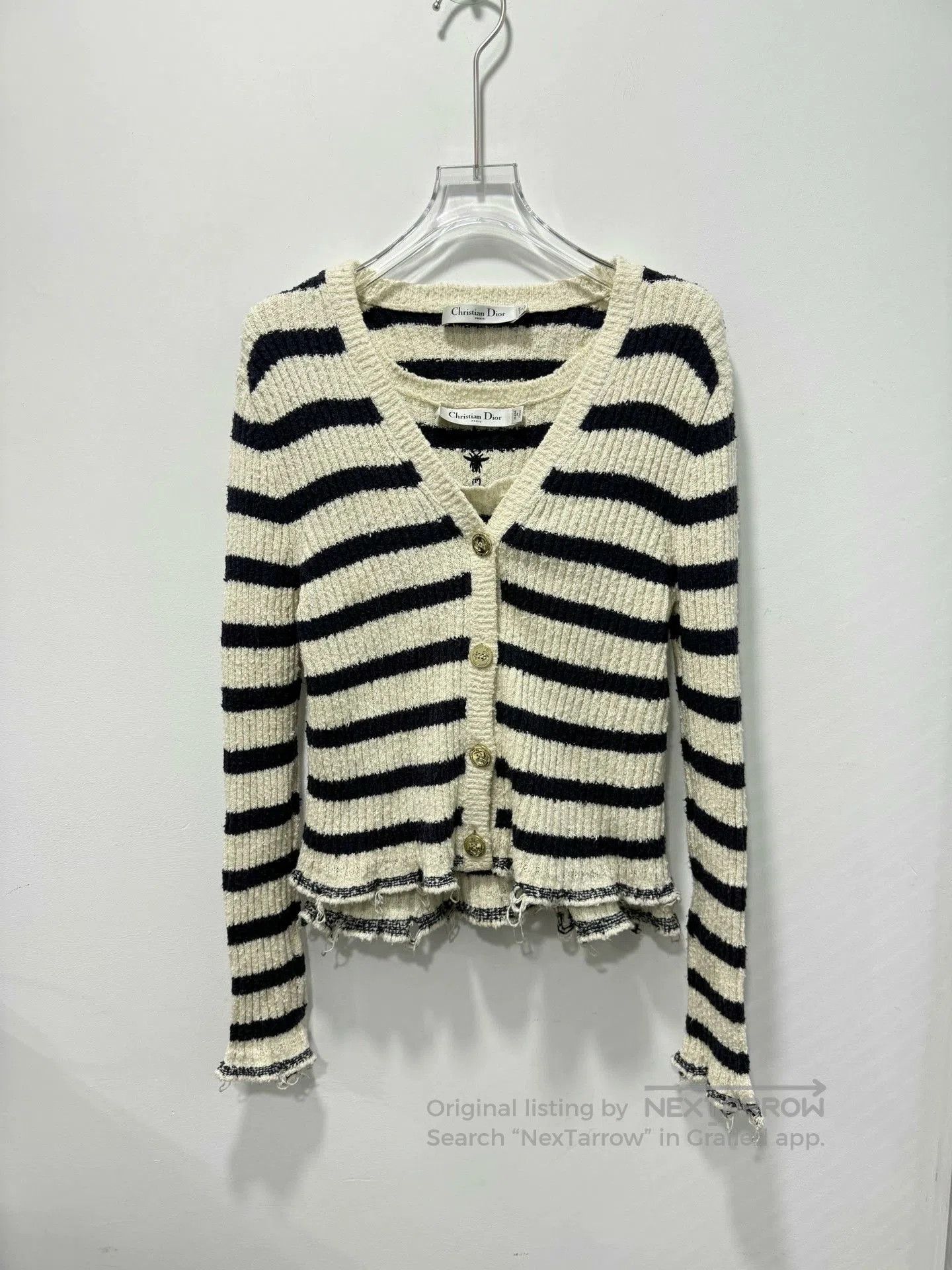 Dior Dior Striped Distressed Knit Two. Size XS / US 0-2 / IT 36-38 - 1 Thumbnail