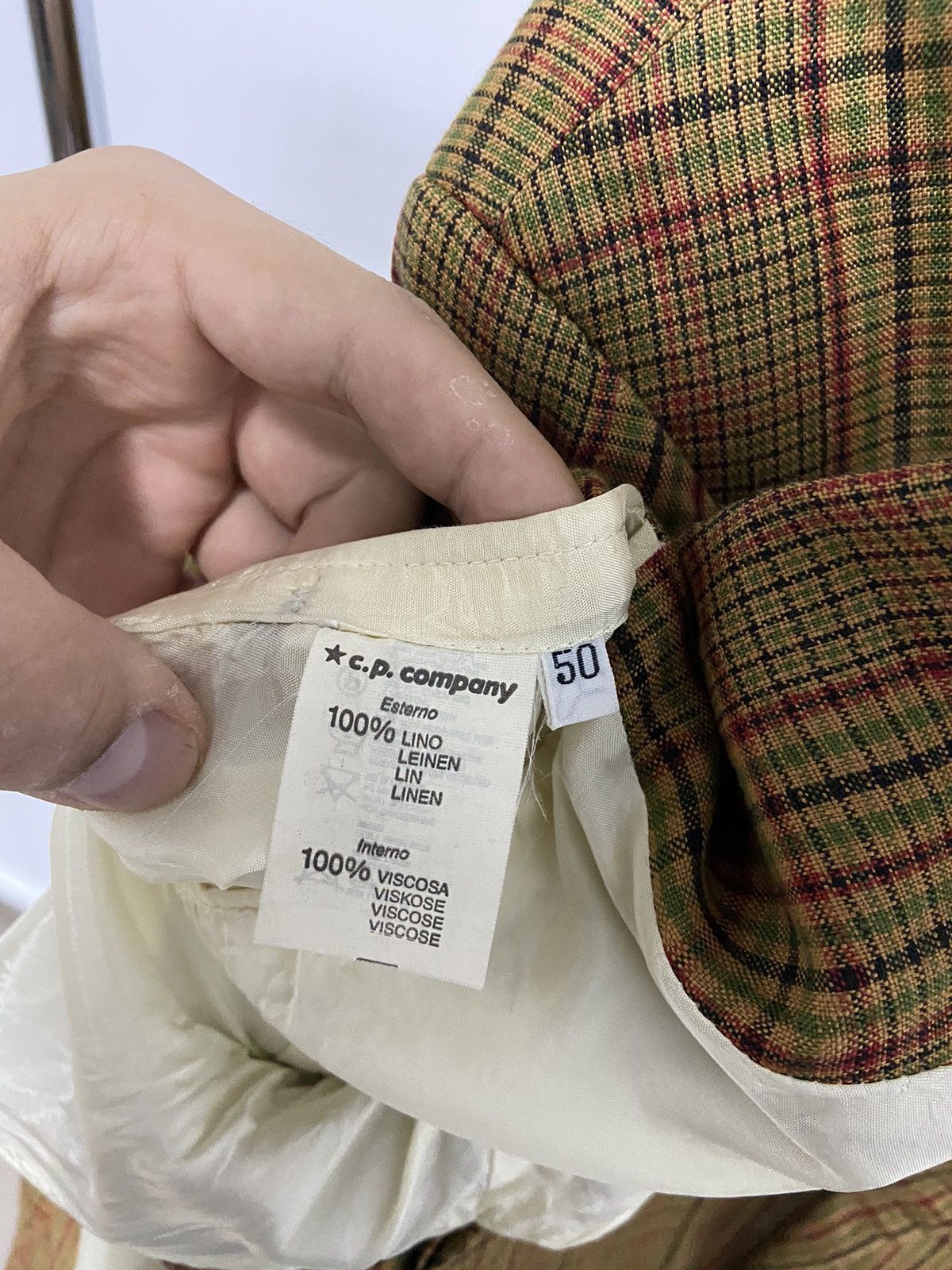 C.P. Company × Vintage Cp Company Blazer Vintage Logo Luxury 100% linen Size 50L - 8 Thumbnail