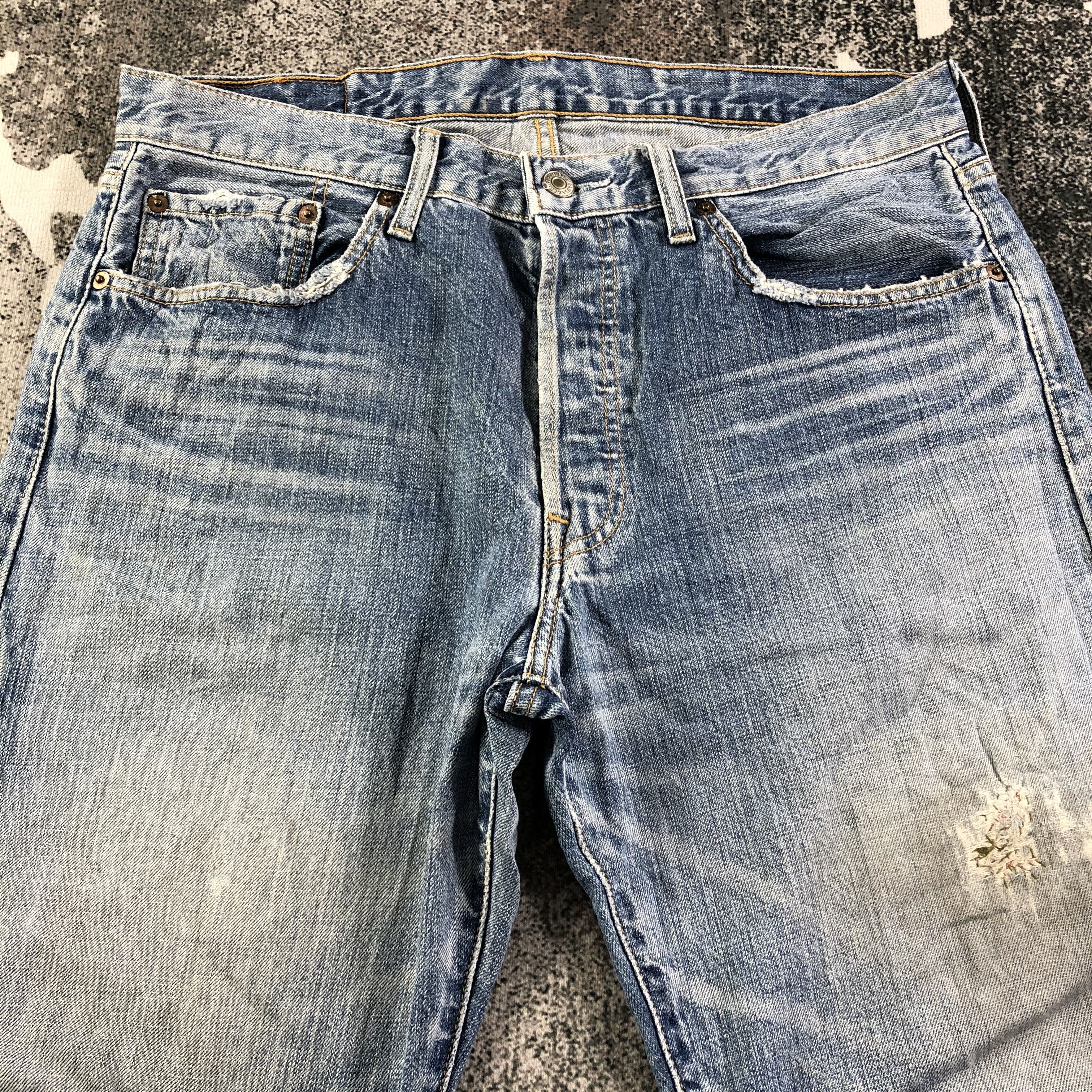 Levi's Vintage Levis 501 Jeans Dirty Wash Denim KJ1782 Size US 32 / EU 48 - 3 Thumbnail