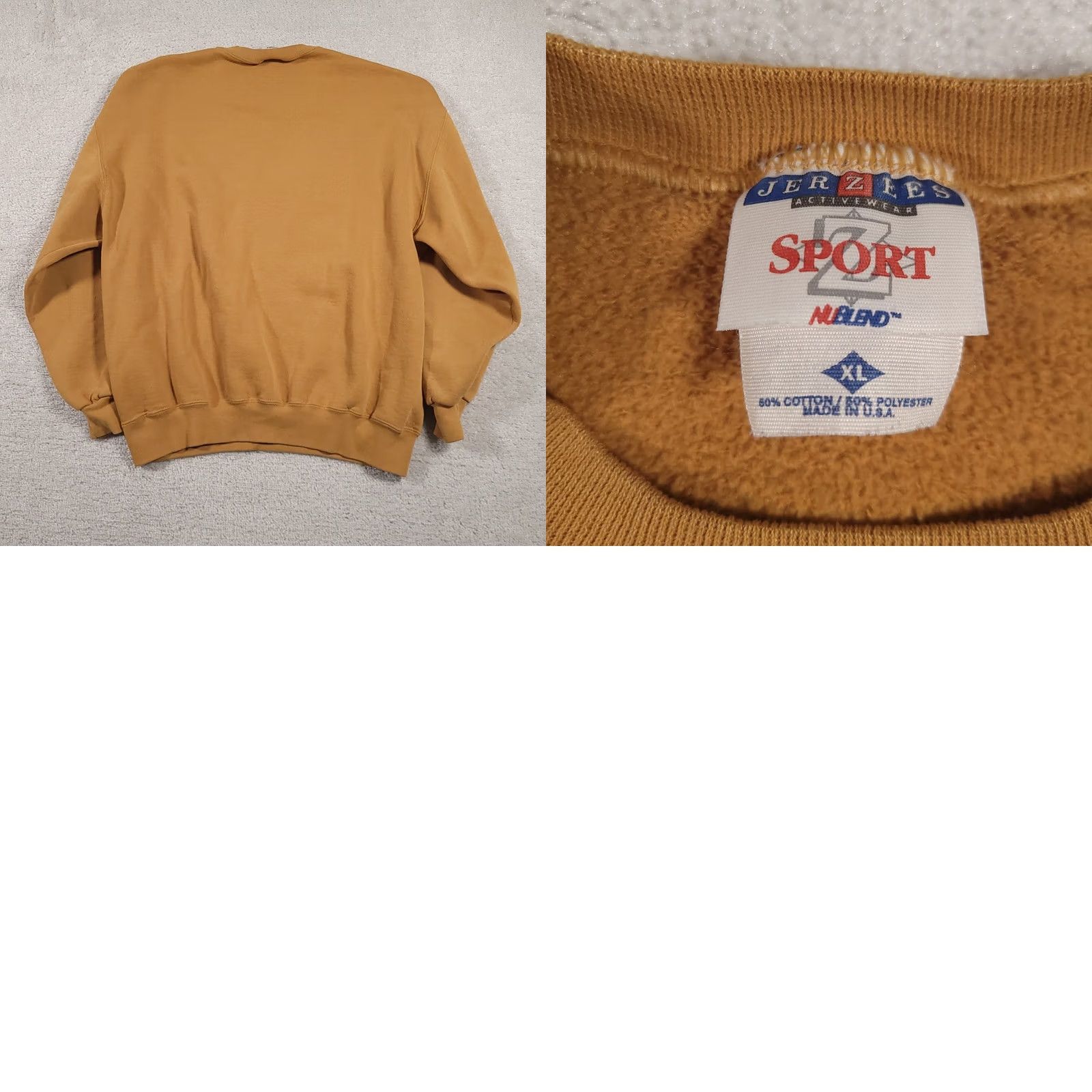 Jerzees VINTAGE Jerzees Sweatshirt Mens XL Brown Crewneck 90s USA Made Size US XL / EU 56 / 4 - 9 Thumbnail