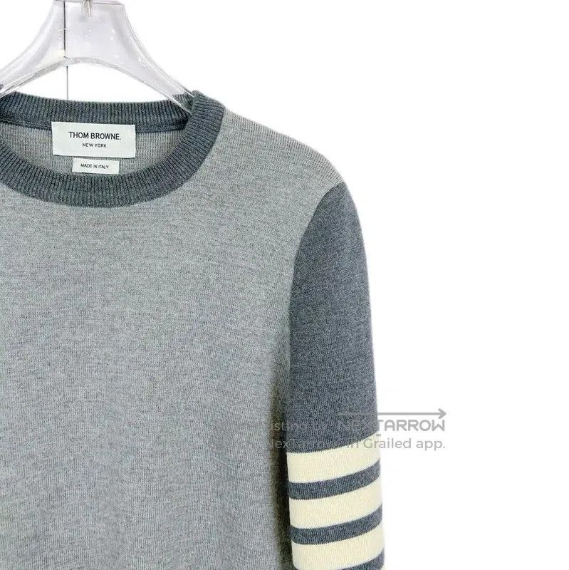 Thom Browne Thom Browne Light Gray Cotton Pullover Sweater . Size M / US 6-8 / IT 42-44 - 3 Thumbnail