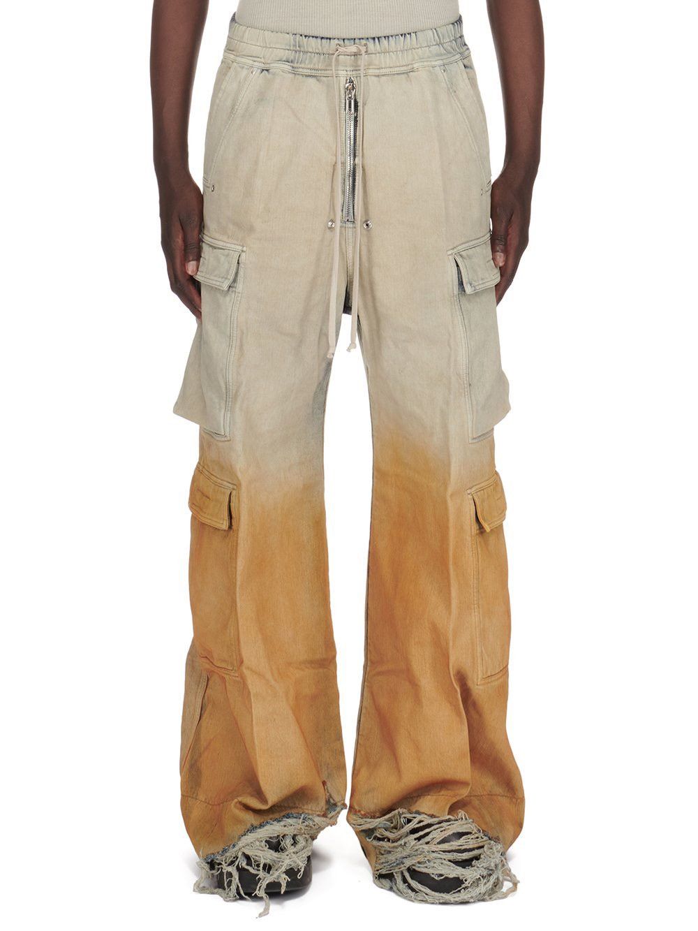 Rick Owens SS24 DRKSHDW denim double bela cargos distressed jumbo nwt Size US 33 - 2 Thumbnail