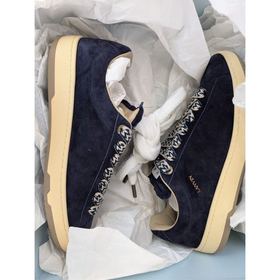 Lanvin o1rshd1 Curb Sneakers in Dark Blue Size US 11 / EU 44 - 19 Thumbnail