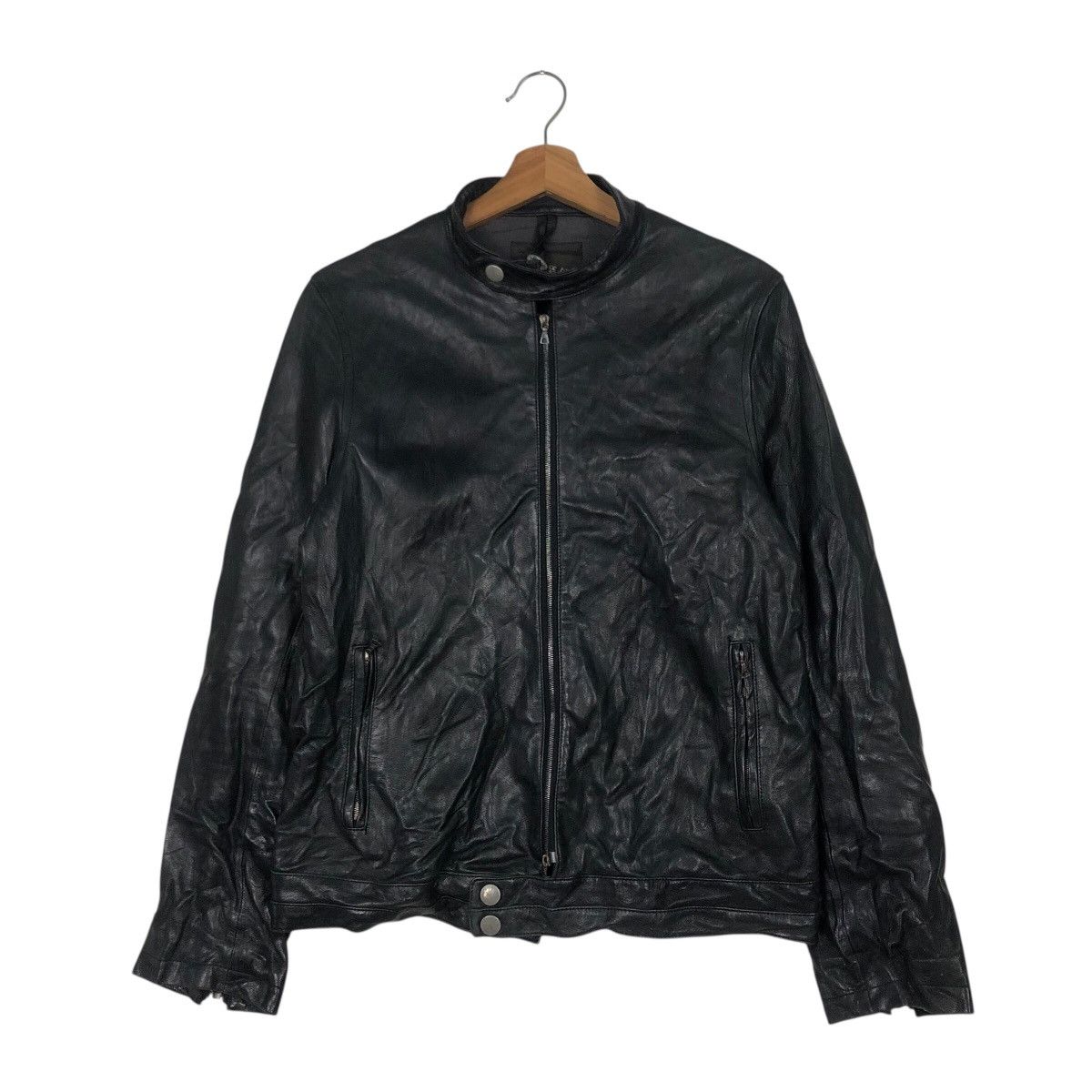 Japanese Brand 📌Rich Black Biker Leather Jacket Bondage Design Edition Size US M / EU 48-50 / 2 - 2 Thumbnail