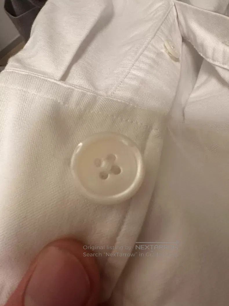 Thom Browne Thom Browne White Long Sleeve Shirt Size US M / EU 48-50 / 2 - 9 Thumbnail