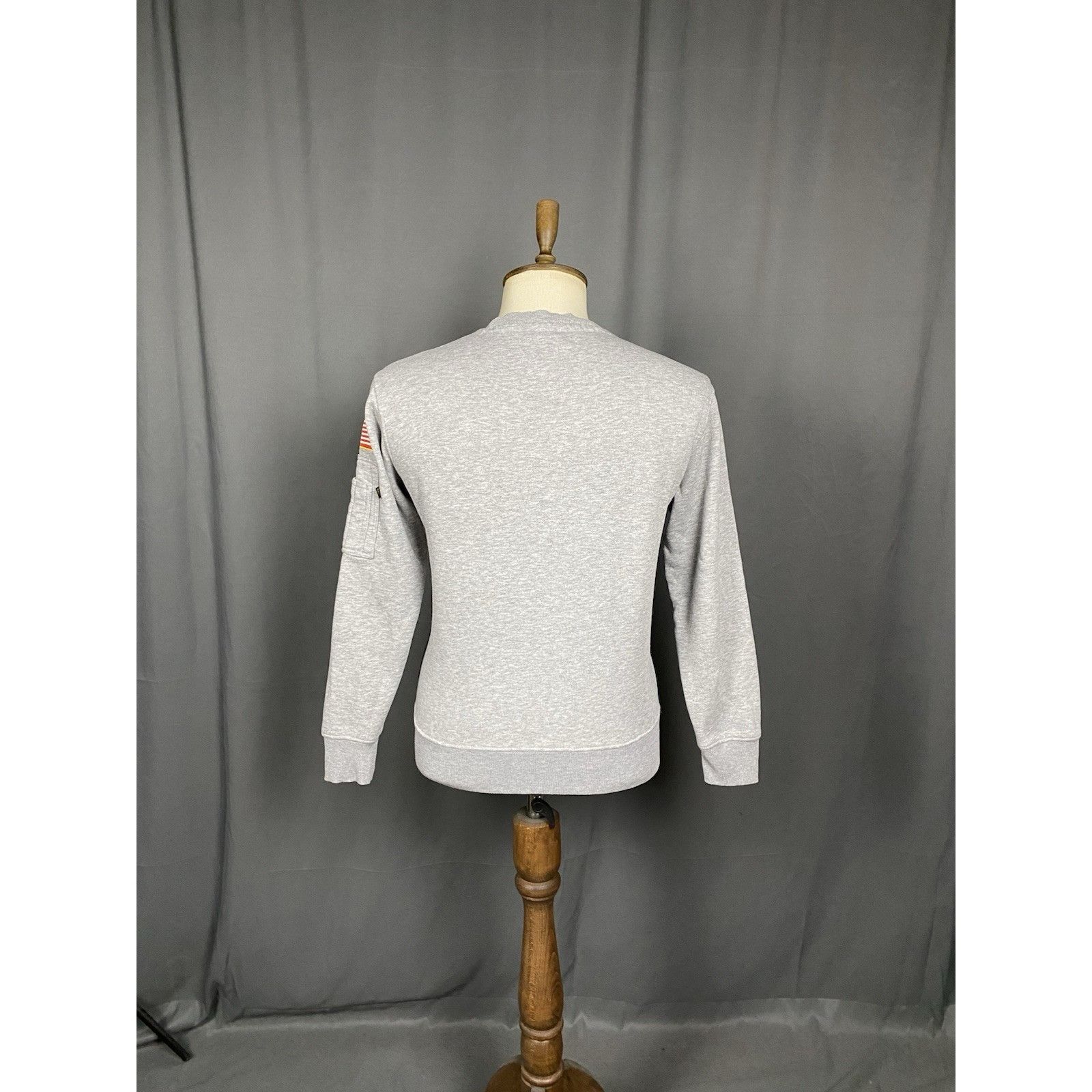 Alpha Industries Alpha Industries x Nasa Men's Big Logo Gray Crewneck Sweater Size US S / EU 44-46 / 1 - 7 Thumbnail
