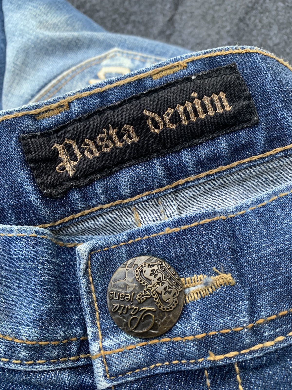 Beauty Beast Pasta Denim big cross like chrome hearts style Size US 35 - 6 Thumbnail