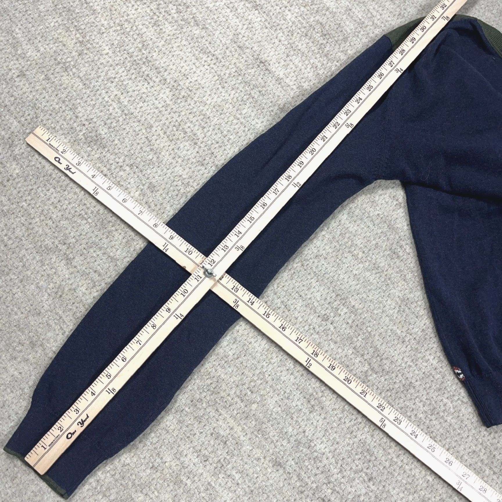 Jos. A. Bank Jos. A Bank Sweater Men XL Blue Green Crewneck Slim Fit Nordic Grandpa Cotton Shirt Size US XL / EU 56 / 4 - 7 Thumbnail