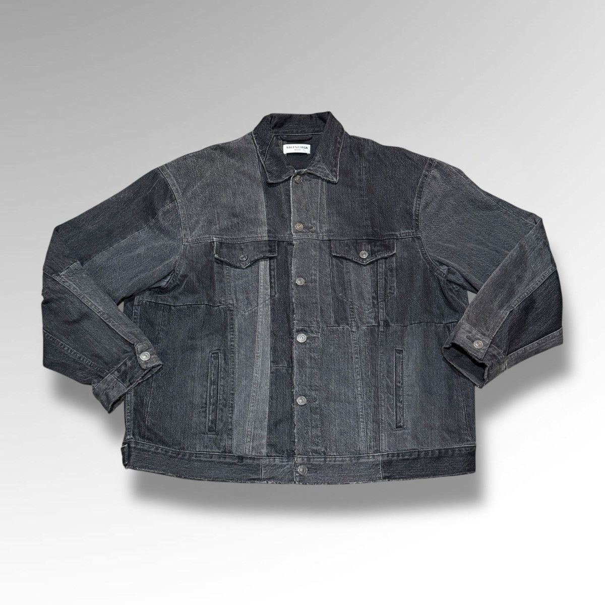 Balenciaga Balenciaga Recycle Patchwork Denim Jacket [RARE SAMPLE] Size US XL / EU 56 / 4 - 1 Thumbnail