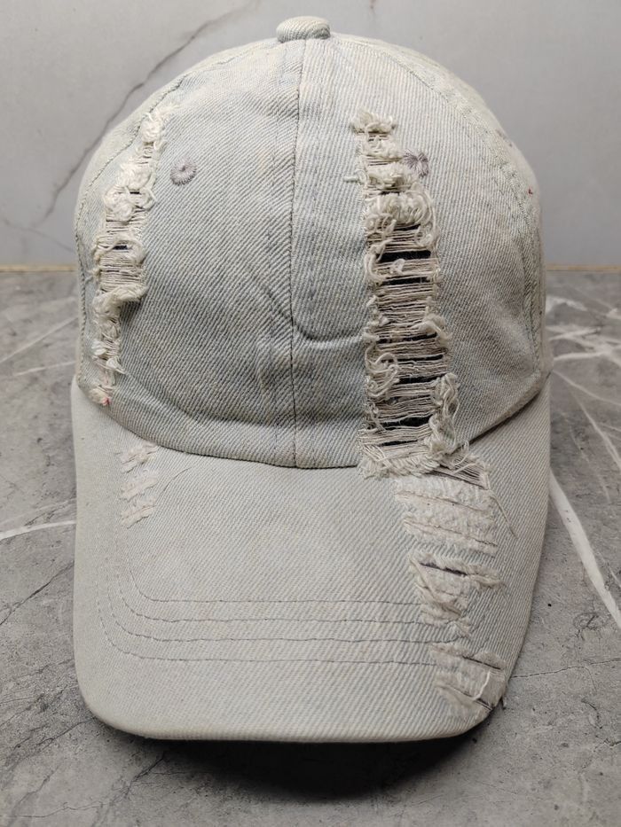 Japanese Brand Vintage Distressed Denim Style Cap Hat Size ONE SIZE - 2 Thumbnail