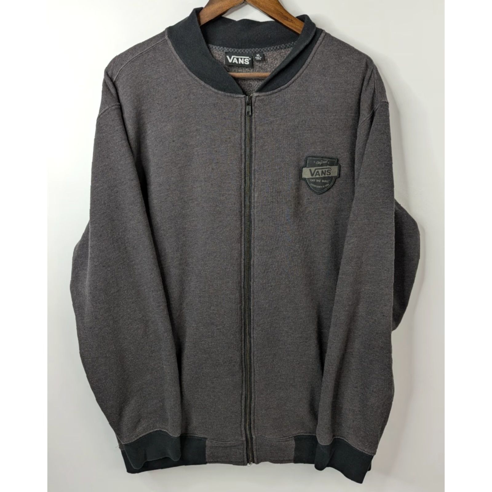 Vans Vans Sweatshirt Mens XL Charcoal Gray Full Zip Fleece Mock Neck Skateboarding Jacket? Size US XL / EU 56 / 4 - 4 Thumbnail