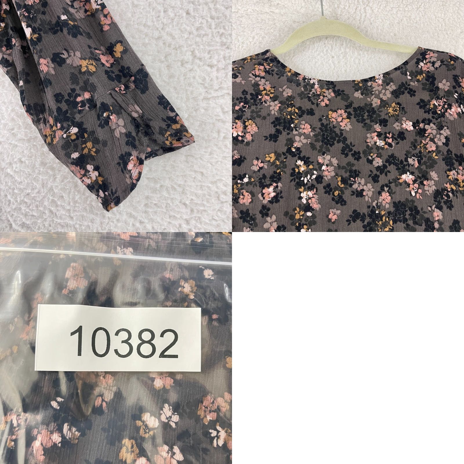 J. Jill J. Jill Shirt Women M Brown Floral Crepe Crochet 3/4 Sleeve Pullover Casual Size M / US 6-8 / IT 42-44 - 9 Thumbnail