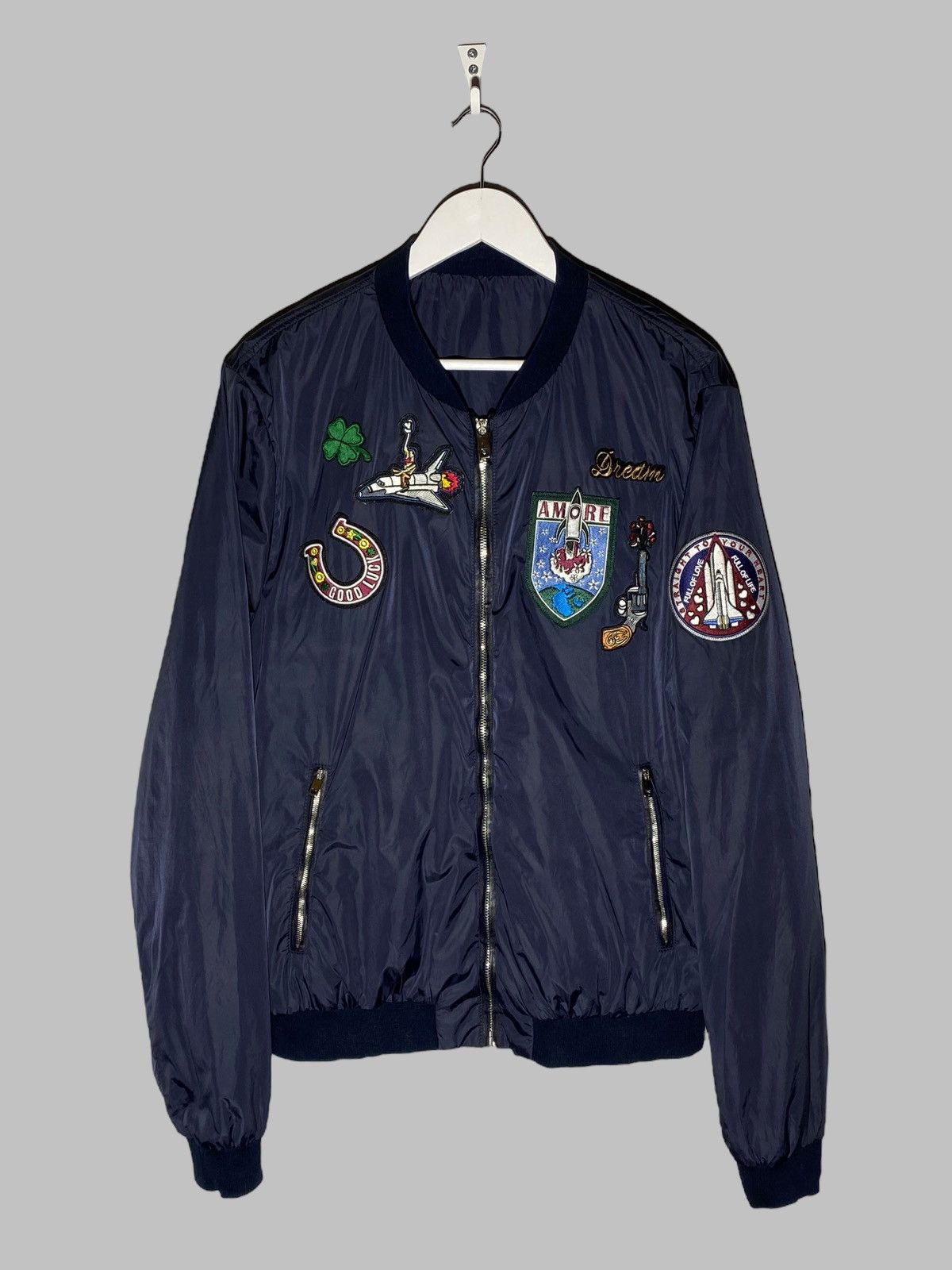 Dolce & Gabbana Dolce Gabbana Designers Patch Logo Nylon Bomber Jacket Size US M / EU 48-50 / 2 - 1 Thumbnail