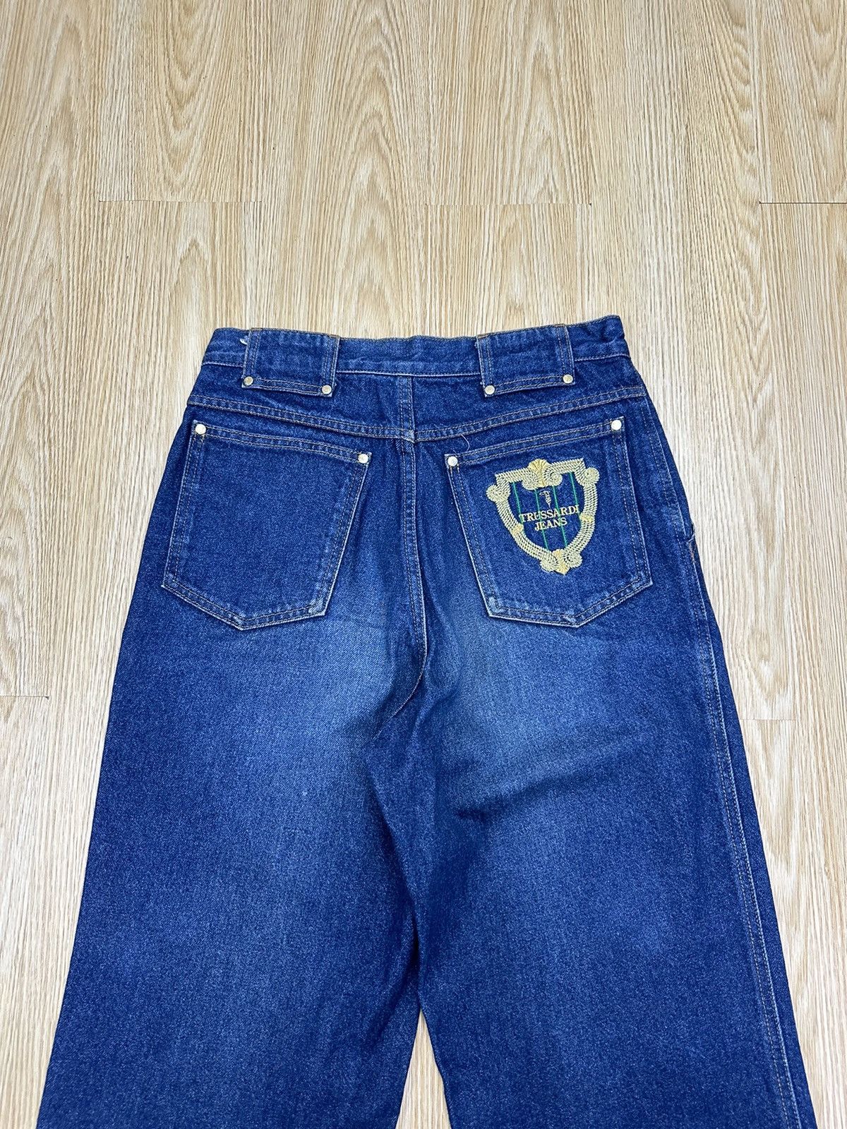 Designer × Trussardi × Vintage Vintage Trussardi Classic Baggy Denim F7 Size US 29 - 3 Thumbnail