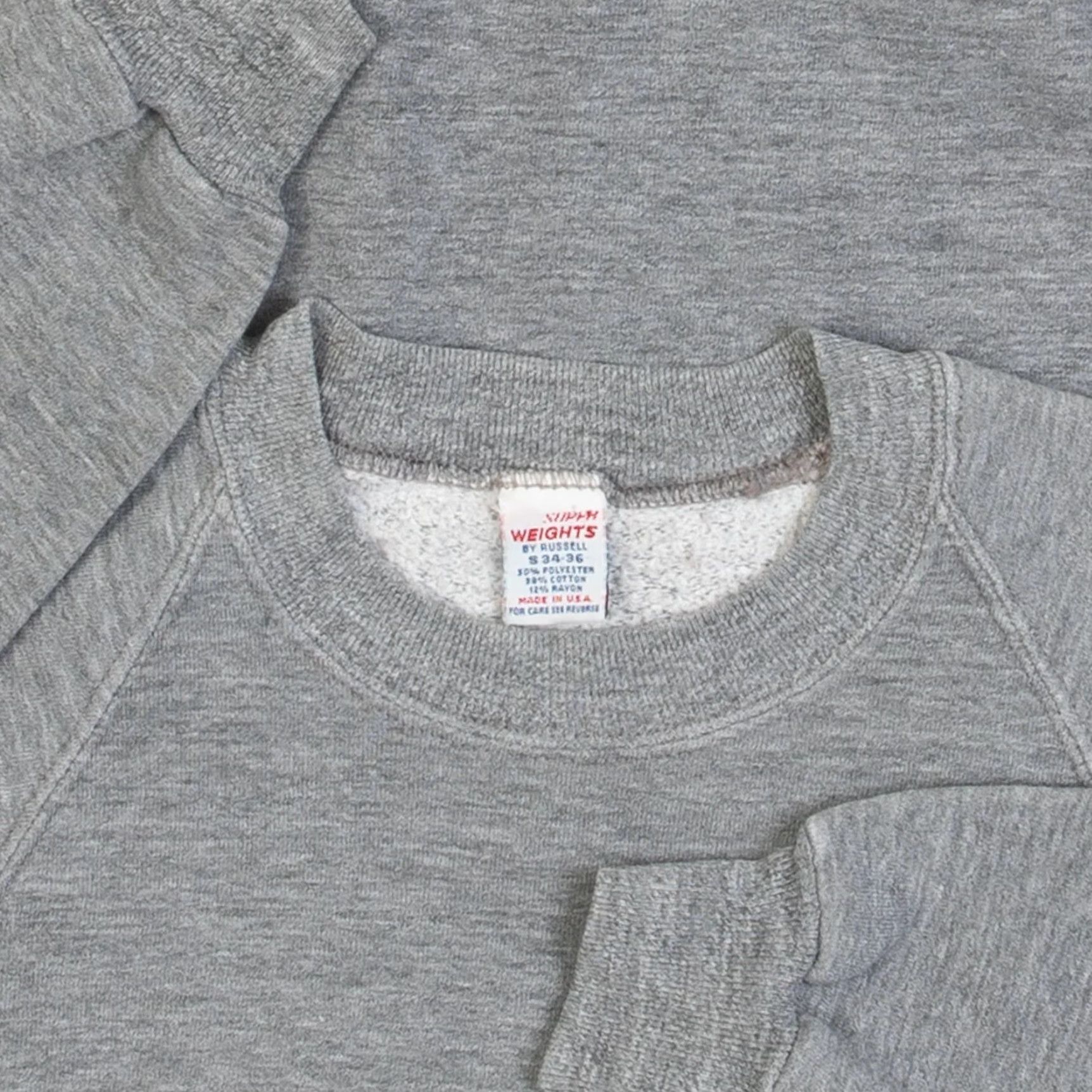 Russell Athletic VINTAGE Russell Athletic Raglan Sweatshirt Womens 90s Marl Grey Small Size S / US 4 / IT 40 - 6 Thumbnail