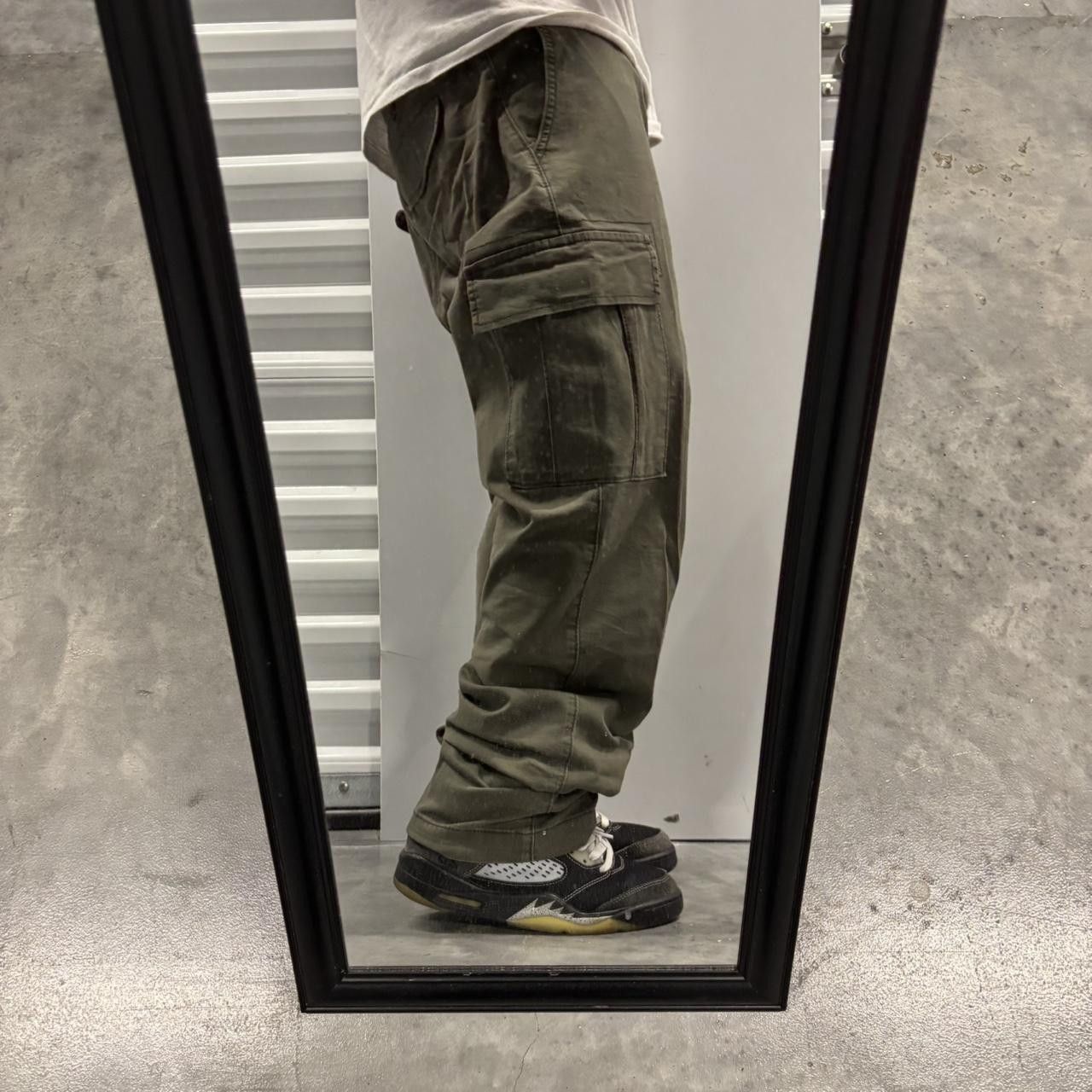 Japanese Brand × Vintage Crazy Vintage Y2K/2000s Grunge Khaki Green Skater Cargo Pants! Size US 36 / EU 52 - 2 Thumbnail