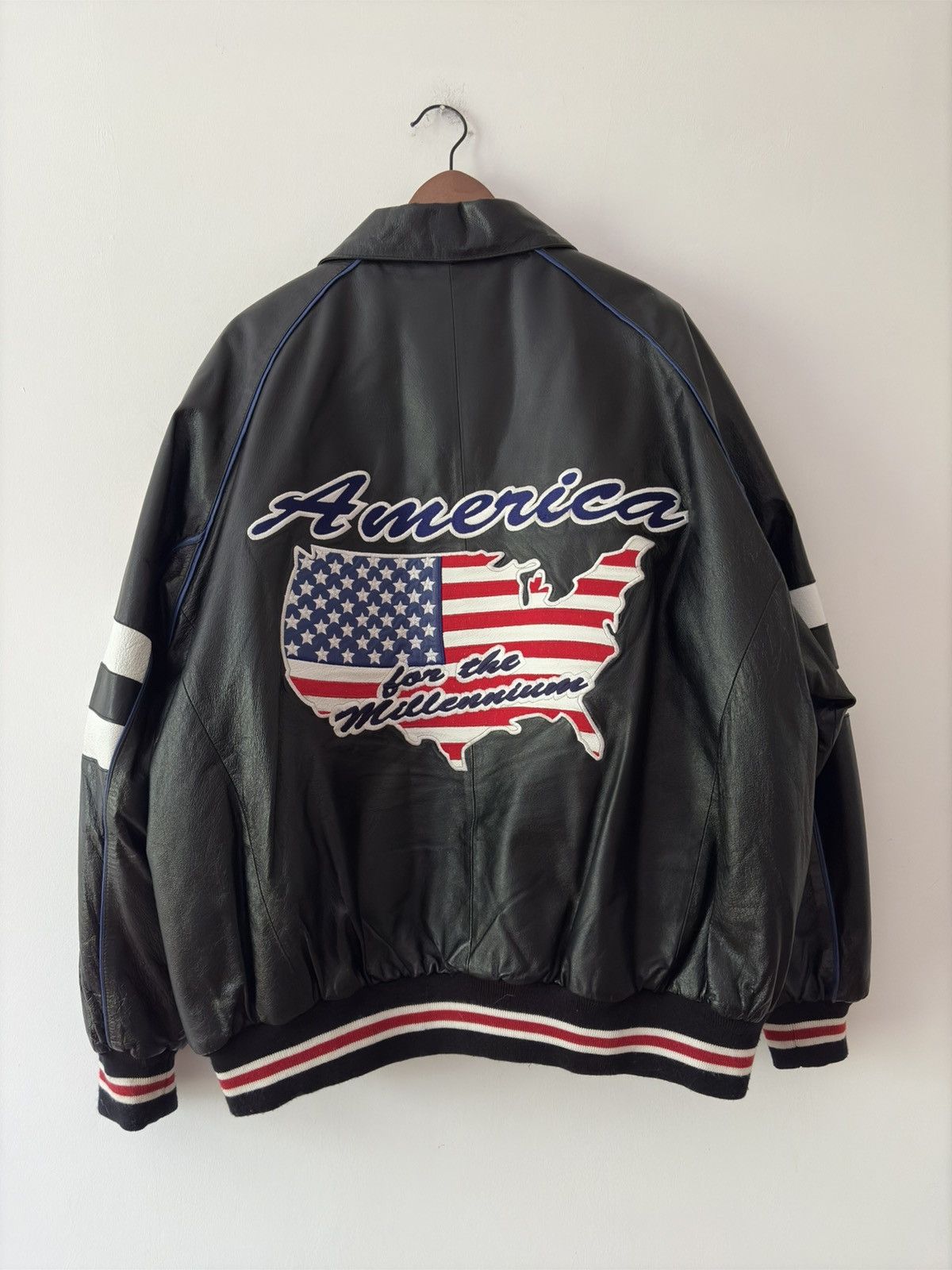 Designer × Michael Hoban × Vintage Michael Hoban USA Millennium 2000 – Vintage Leather Jacket Size US XL / EU 56 / 4 - 7 Thumbnail