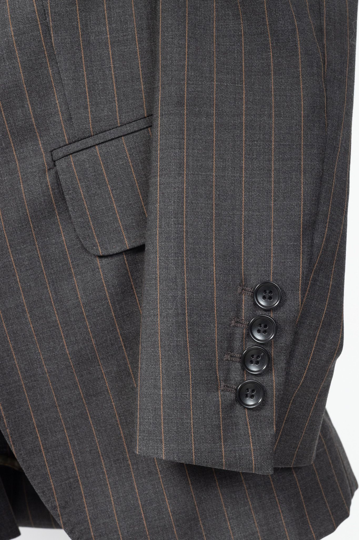 Dolce & Gabbana D&G Dolce & Gabbana Charcoal Pinstripe Stretch-Wool Blazer Size S / US 4 / IT 40 - 7 Thumbnail