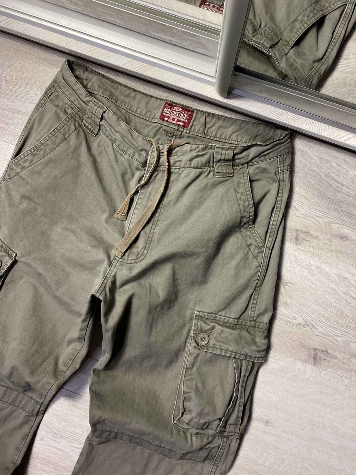 Japanese Brand × Vintage Vintage Matchstick Bondage Multi Pocket Cargo Pants Size US 34 / EU 50 - 2 Thumbnail