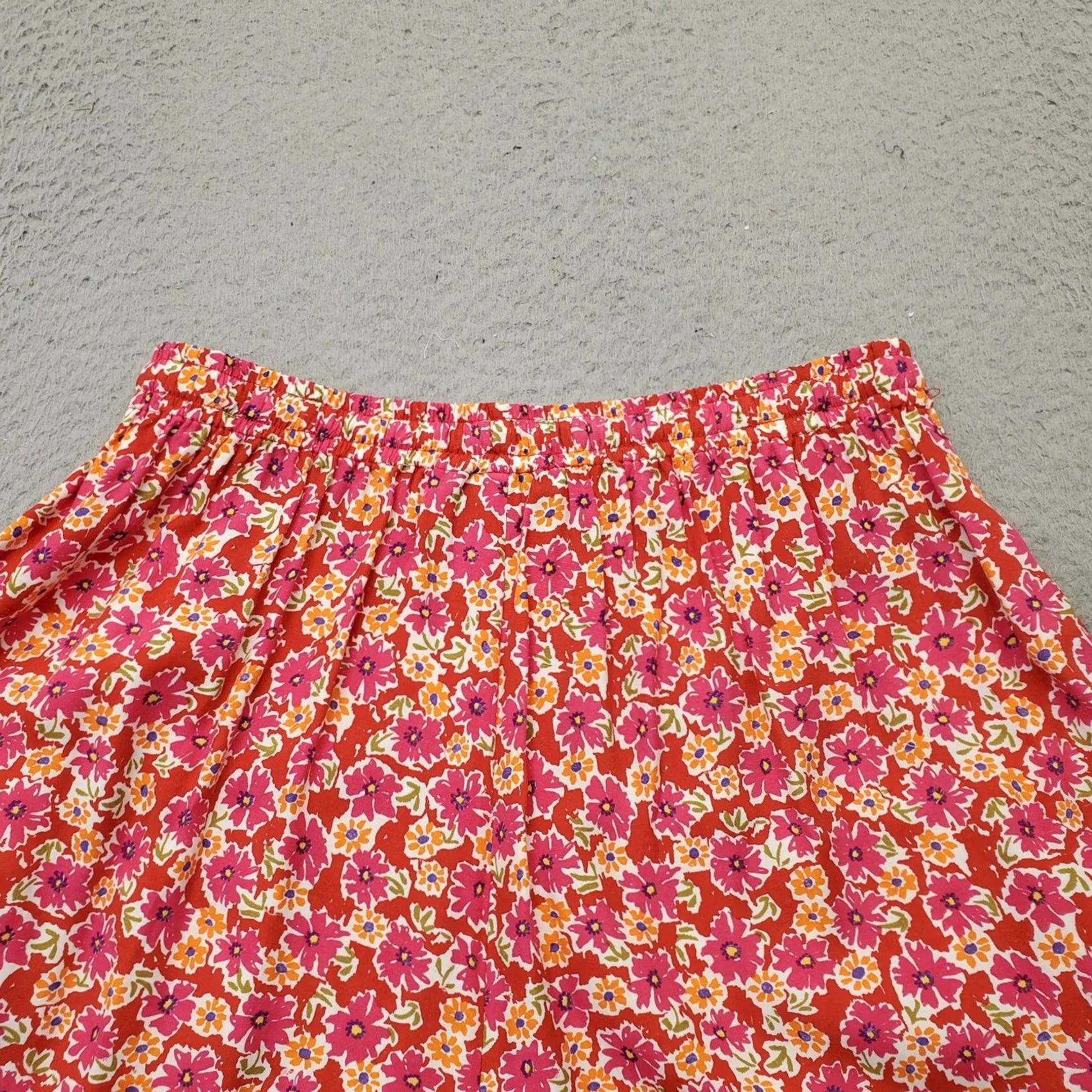 Vintage The Limited Shorts Women M Multi Floral High Waist Pleated Elastic Waist Pull On Size 32" / US 10 / IT 46 - 8 Thumbnail