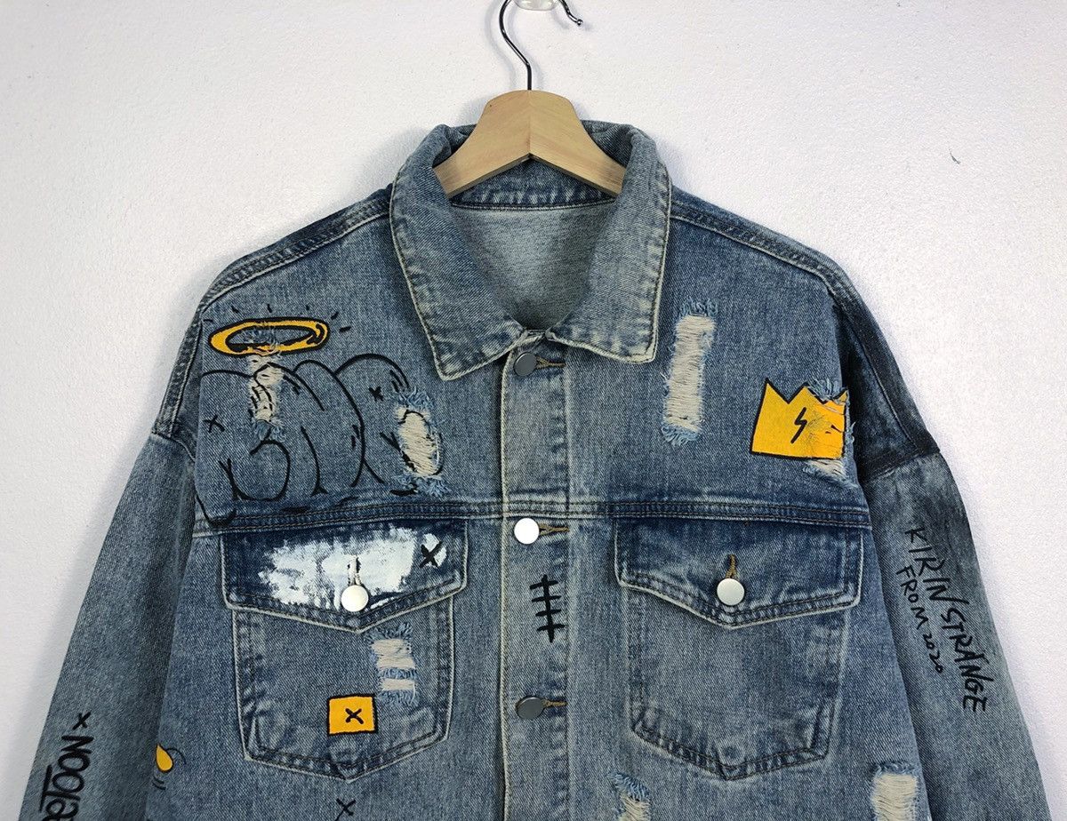 Seditionaries Rare Kirin Strange Handpainted Denim Button Jacket Size US L / EU 52-54 / 3 - 2 Thumbnail