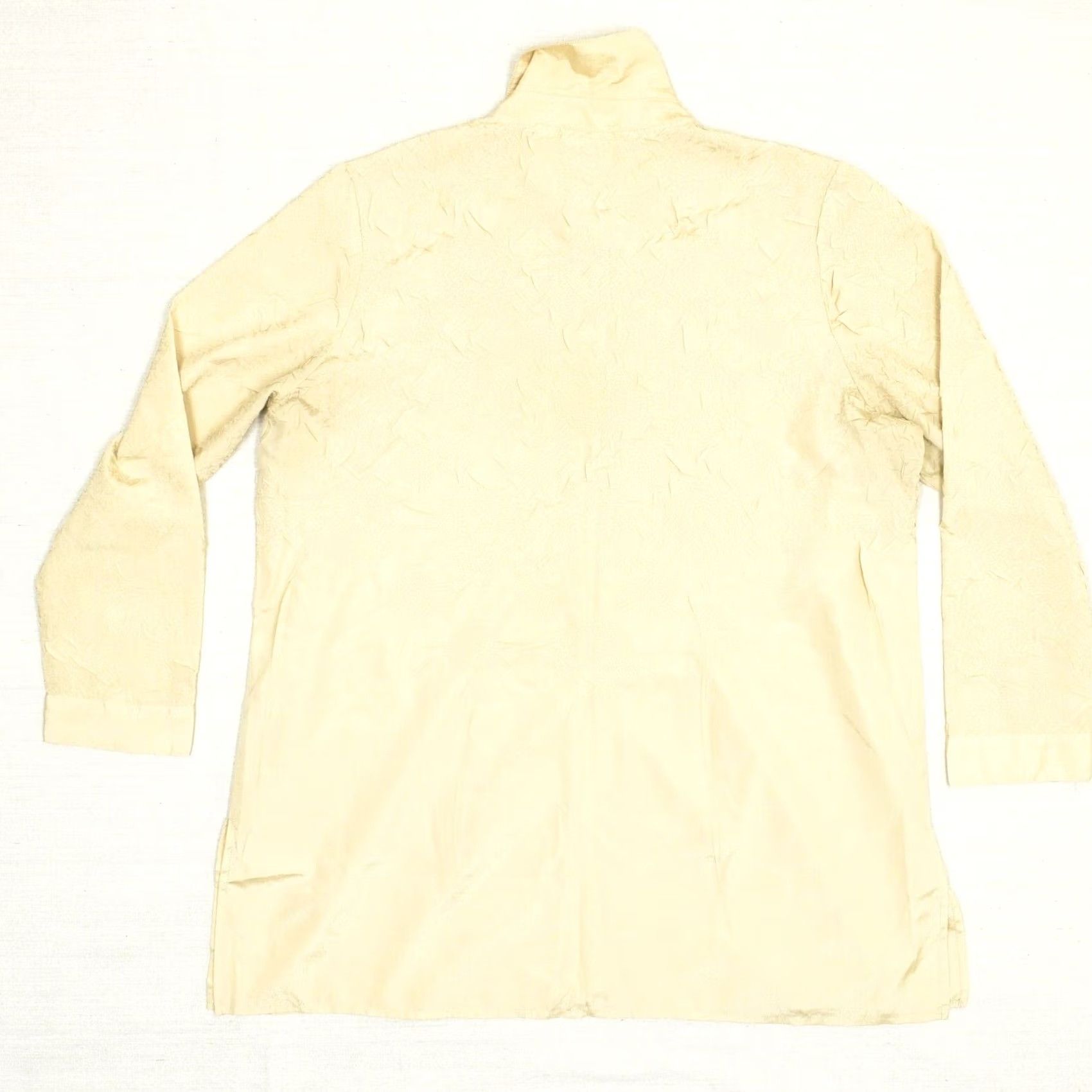 Vintage Chico's Gold Button-Up Long Sleeve Top Women 3 Regular Polyester Collared Blouse Shirt Size XS / US 0-2 / IT 36-38 - 3 Thumbnail