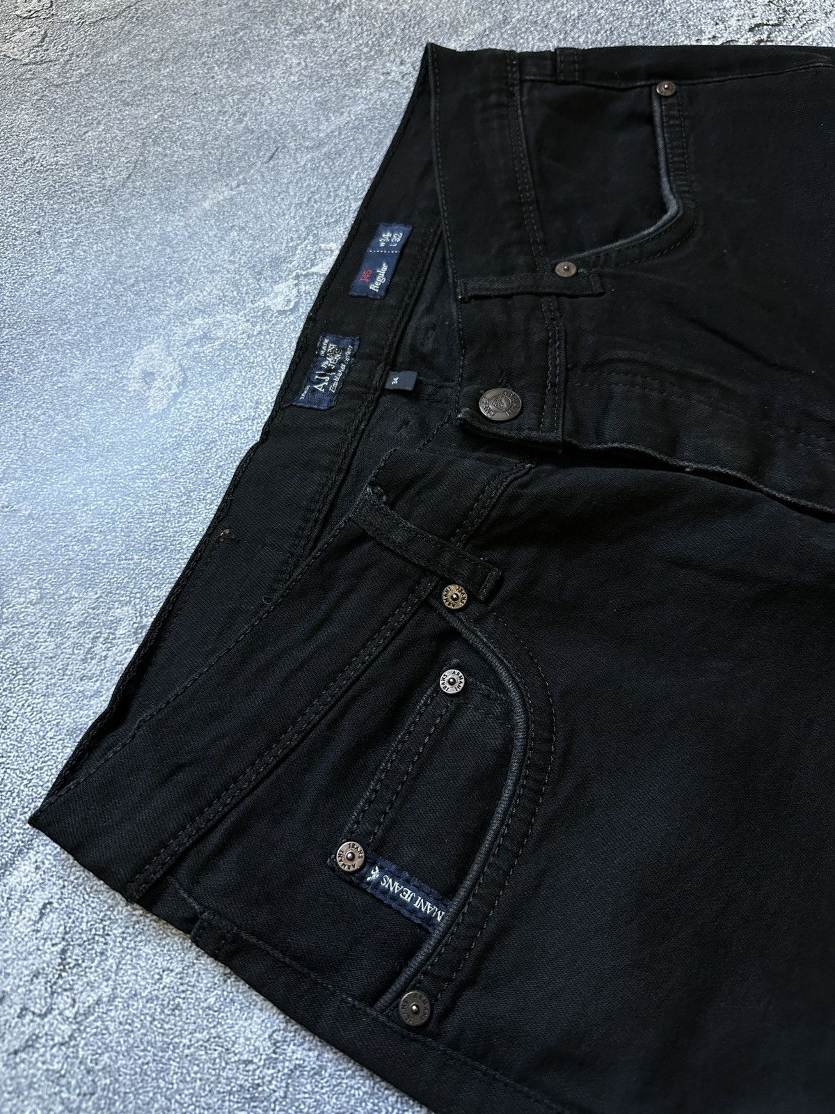 Armani Armani Jeans Metal Logo Black Regular Fit Denim Size 34 Size US 34 / EU 50 - 4 Thumbnail