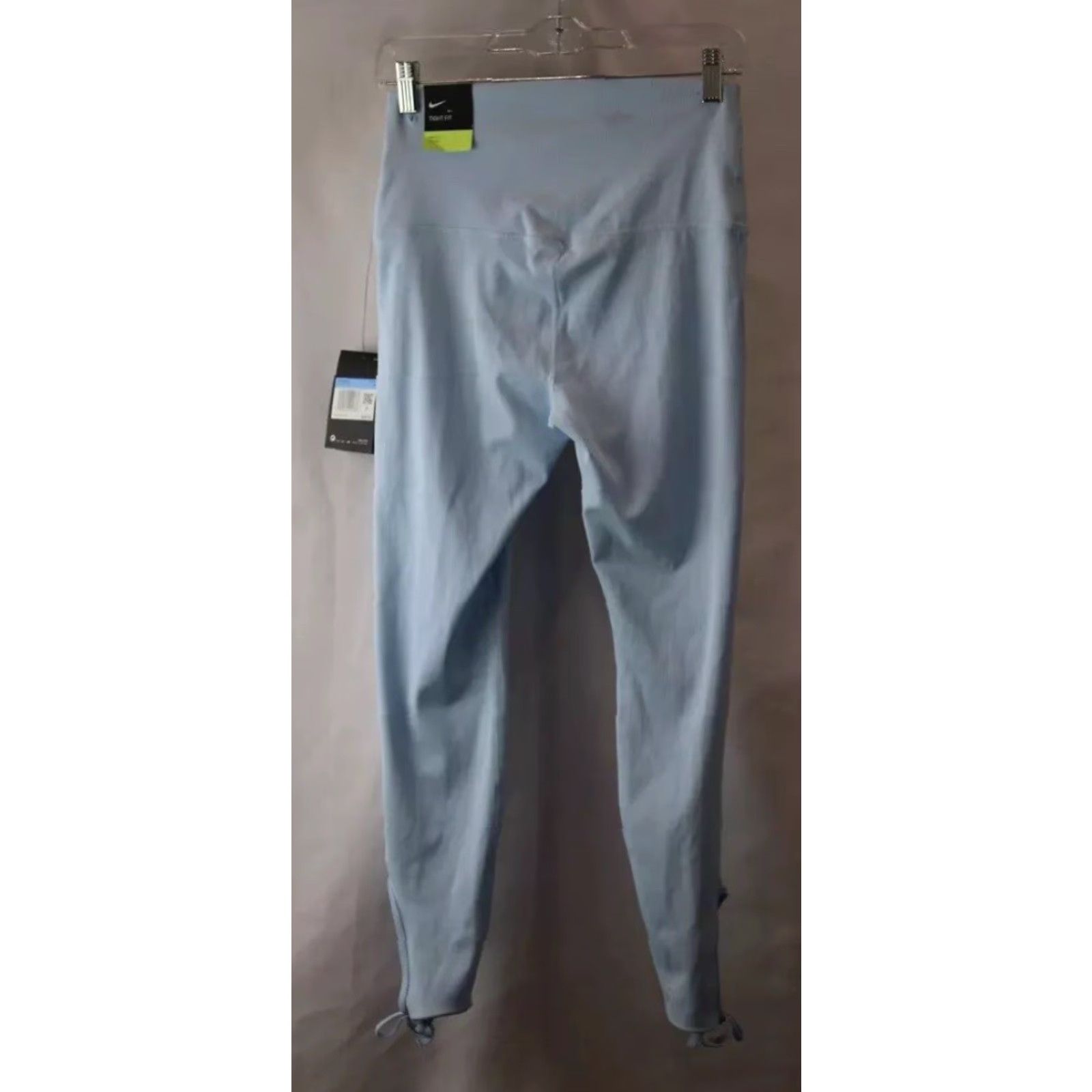 Nike Nike Training Leggings Women M Blue Ribbed Ankle Tie Tight Size M Regular NWT/NEW Size 32" / US 10 / IT 46 - 2 Thumbnail