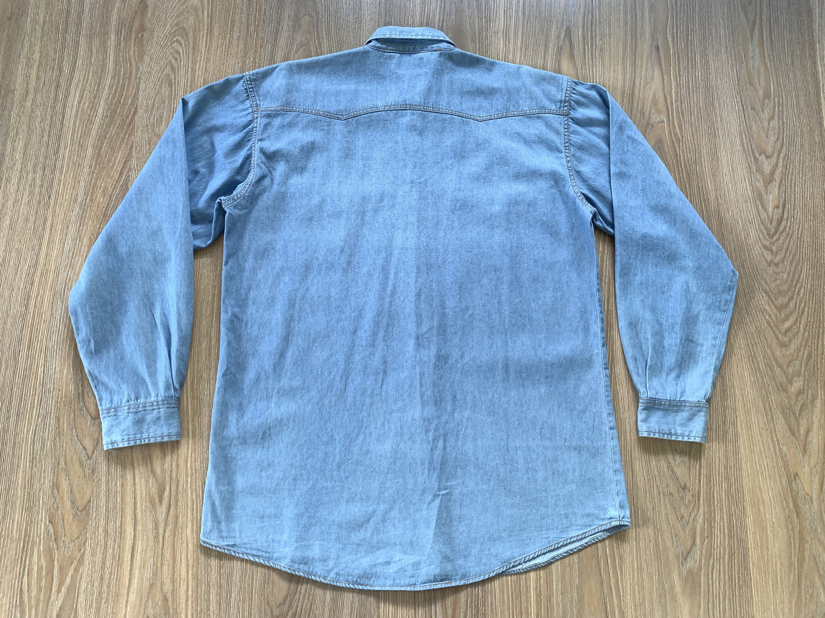 Other Vintage Go West Light Blue Western Denim Shirt Size US M / EU 48-50 / 2 - 3 Thumbnail