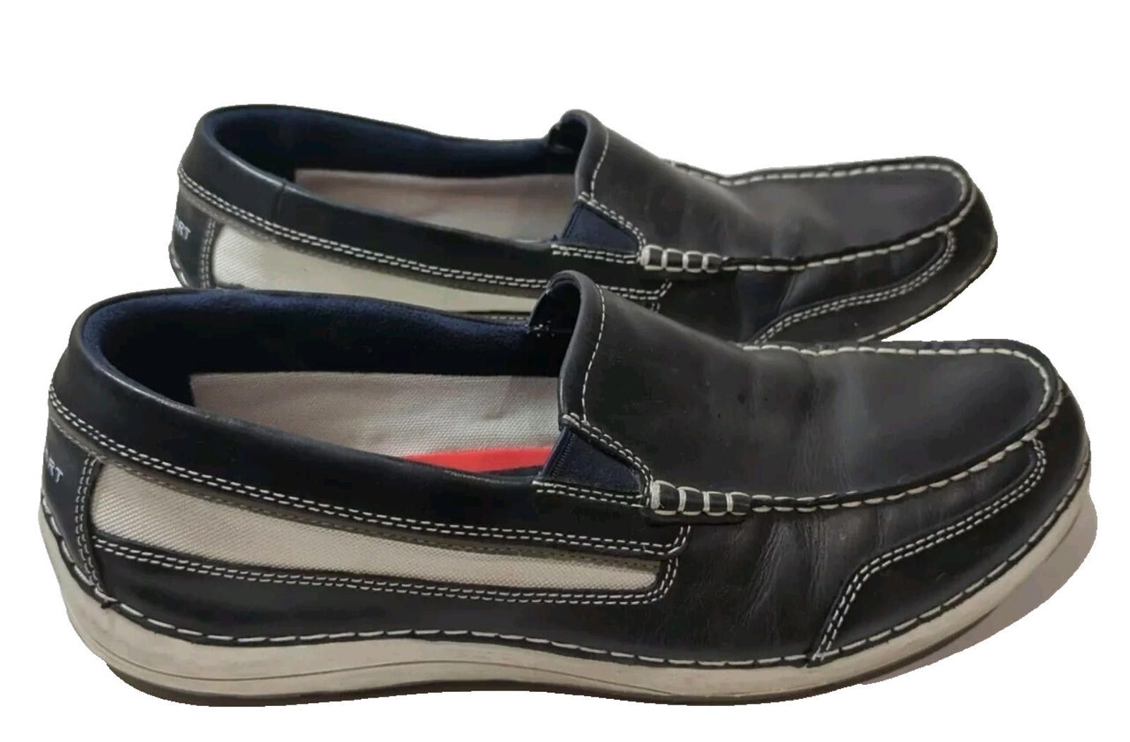 Rockport Rockport Men's Blue Leather Boat Loafers Size 11 M V79673 Size US 11 / EU 44 - 2 Thumbnail