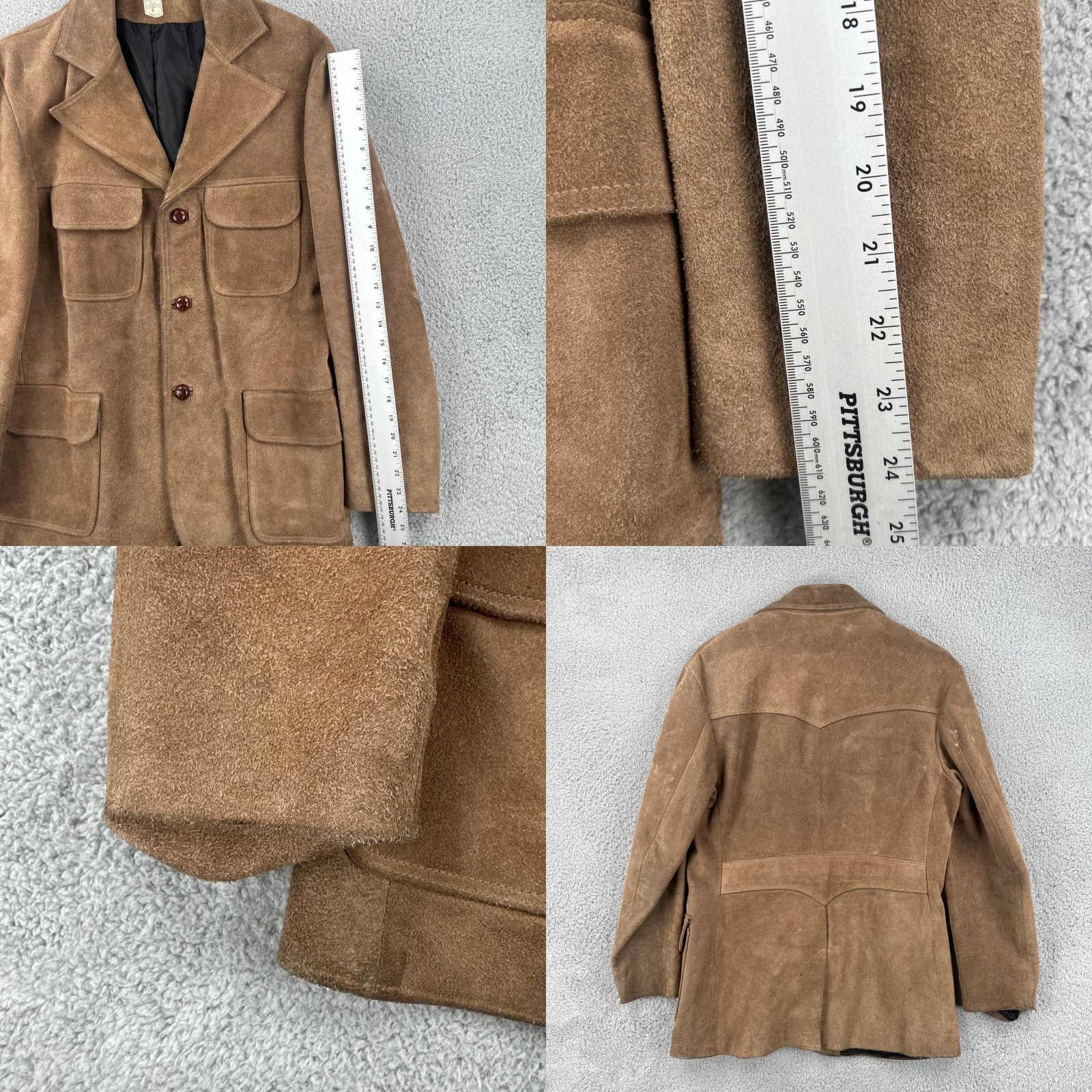 Vintage VINTAGE Leather & Suede Jacket Western Wear Heavy Duty Cowboy Brown L Mens 1970s Rockabilly Size US L / EU 52-54 / 3 - 9 Thumbnail