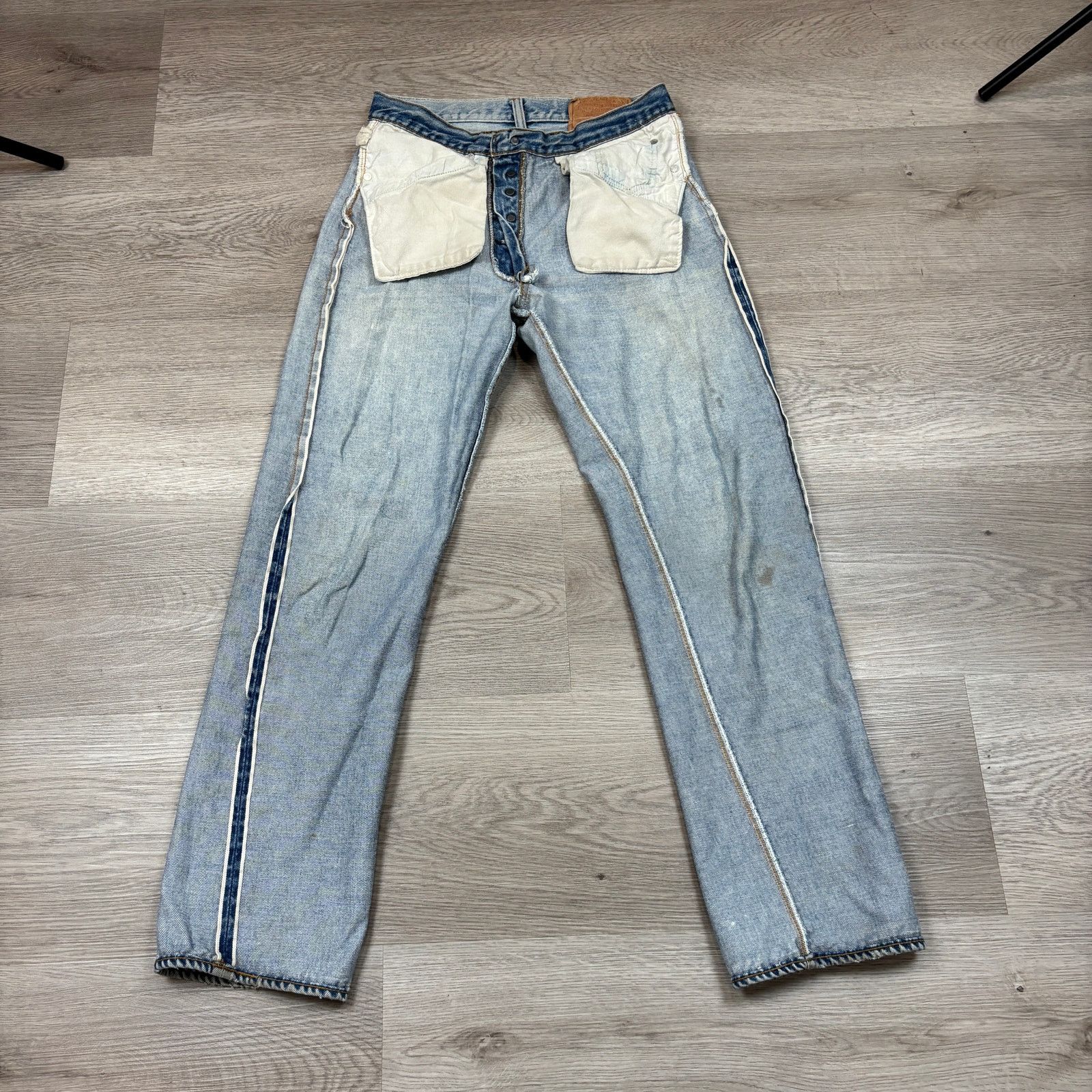 Levi's × Vintage VTG 80s Levi's 501 Redline Selvedge Denim Leg Jeans 30x30 Size US 30 / EU 46 - 12 Thumbnail