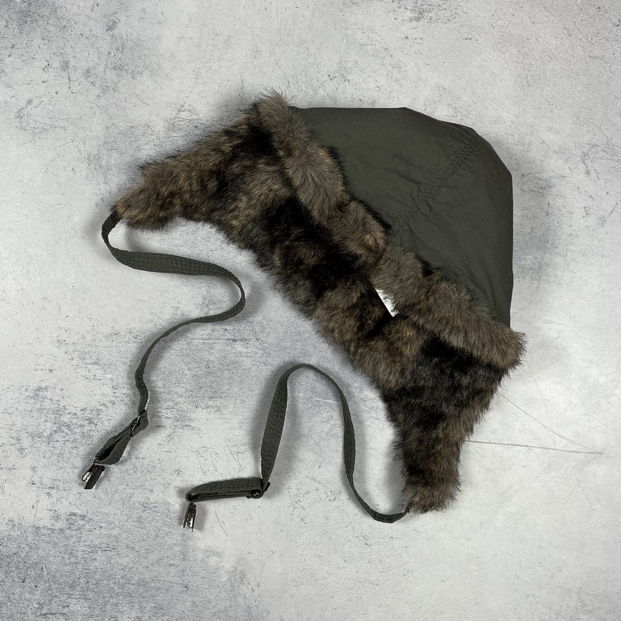 Diesel Vintage Diesel Y2K Faux Fur Aviator Hat Earflap Cap 00’s Size ONE SIZE - 2 Thumbnail