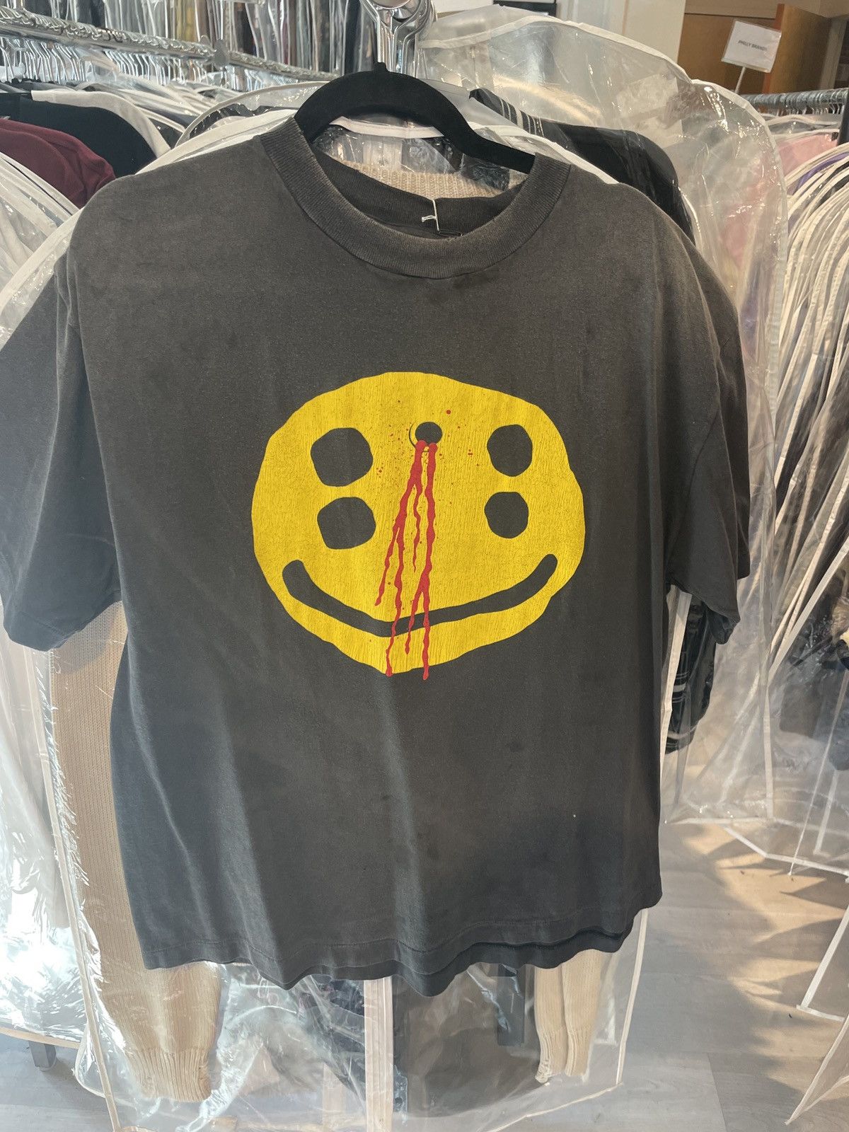 Cactus Plant Flea Market × Saint Michael Saint Michael x CPFM Smiley T-Shirt Black L Size US L / EU 52-54 / 3 - 1 Thumbnail