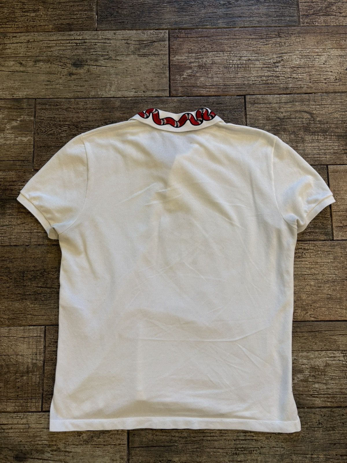 Gucci White Kingsnake Embroidered Color Polo Size US L / EU 52-54 / 3 - 2 Thumbnail