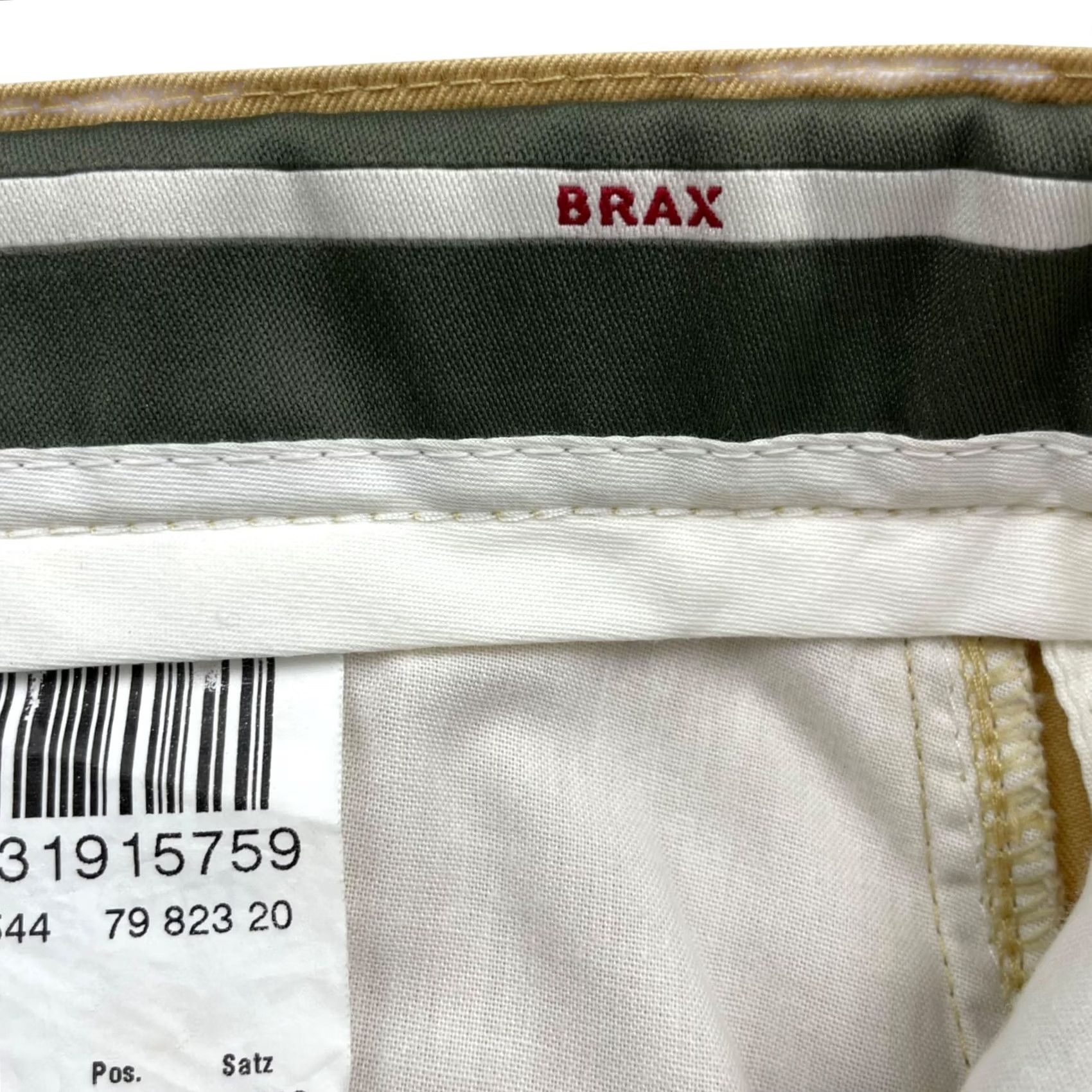 BRAX BRAX Men's Eric Chino Pants 33x30 Khaki/Tan Cotton Flat Front Casual Size US 33 - 4 Thumbnail