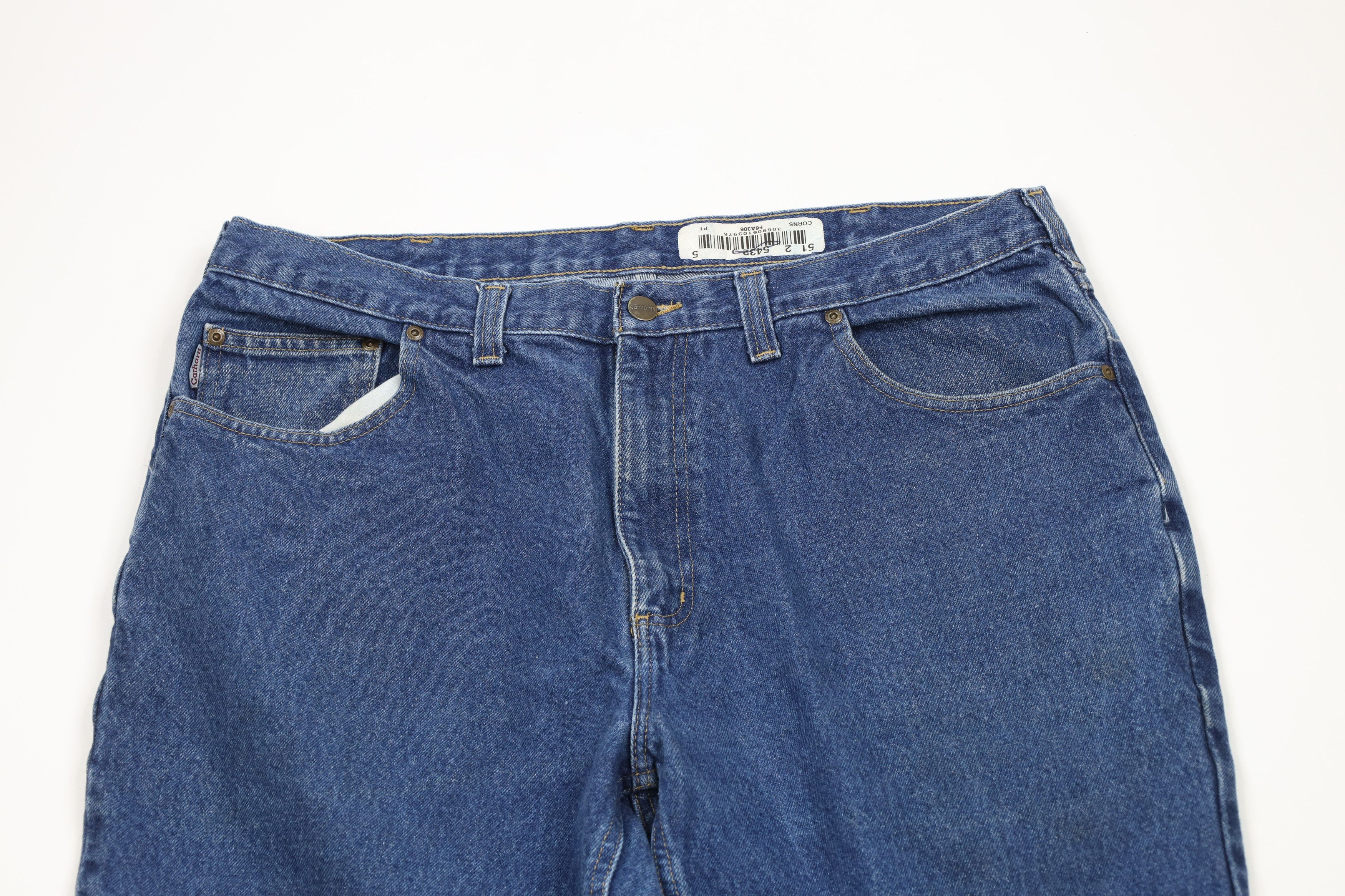 Carhartt × Vintage Vintage Carhartt Spell Out Relaxed Fit Denim Jeans Blue Size US 38 / EU 54 - 2 Thumbnail