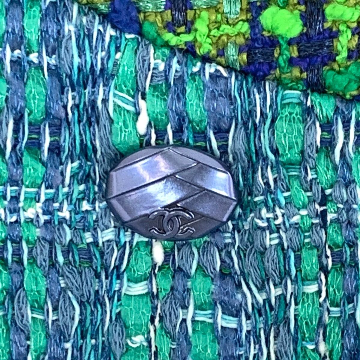 Chanel Chanel Blue Linen Sleeveless Woven Tweed Dress K26WX Size S / US 4 / IT 40 - 6 Thumbnail