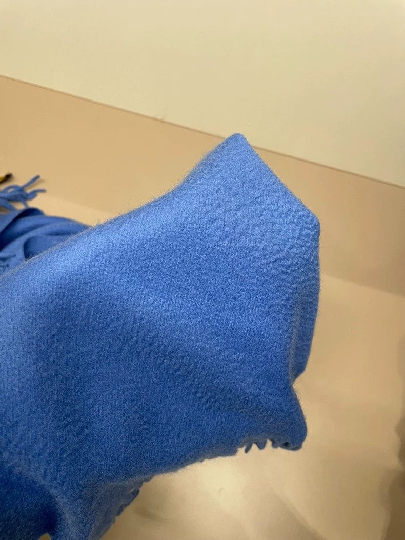 Loro Piana LORO PIANA Blue cashmere scarf Size ONE SIZE - 5 Thumbnail