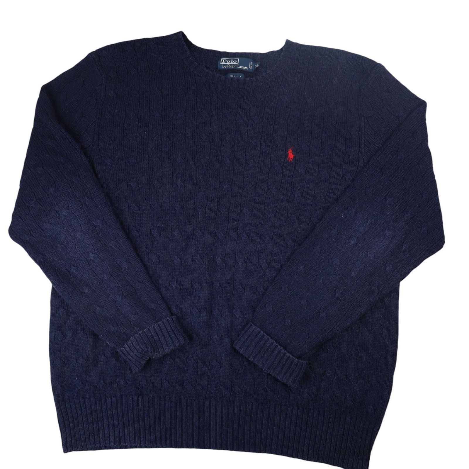 Vintage Polo Ralph Lauren Cable Knit Silk Sweater
