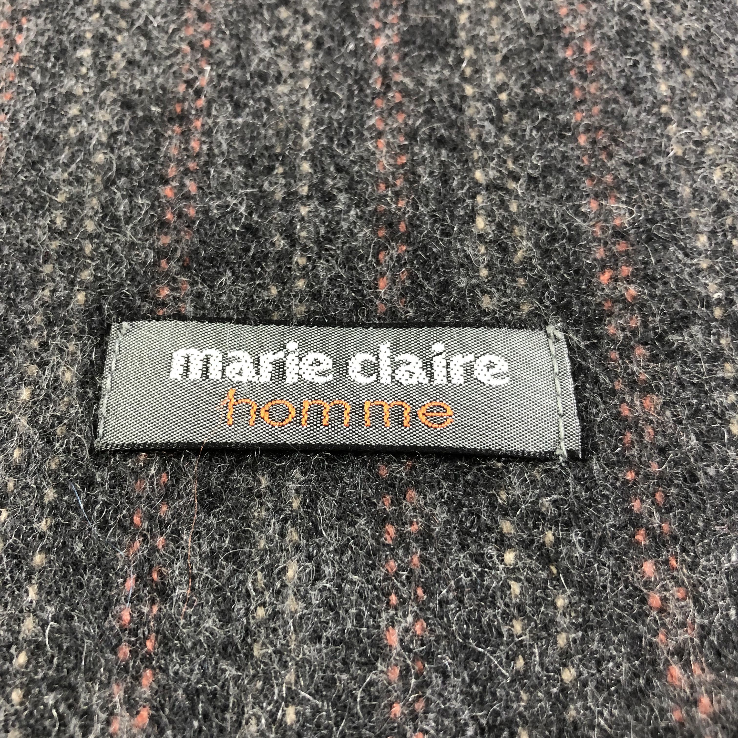 Vintage Marie Claire Homme Cashmere Scarf Muffler V1685 Size ONE SIZE - 4 Thumbnail