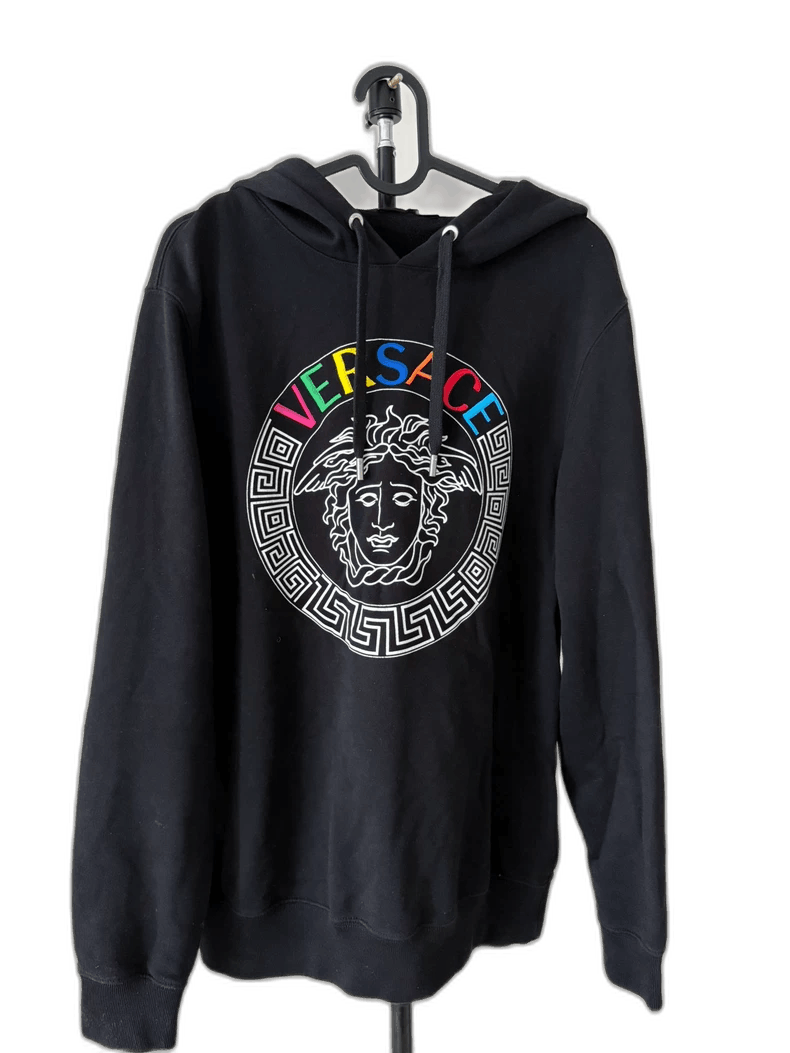 Versace Versace Black Hoodie with Medusa Print - dmc Size M / US 6-8 / IT 42-44 - 1 Thumbnail