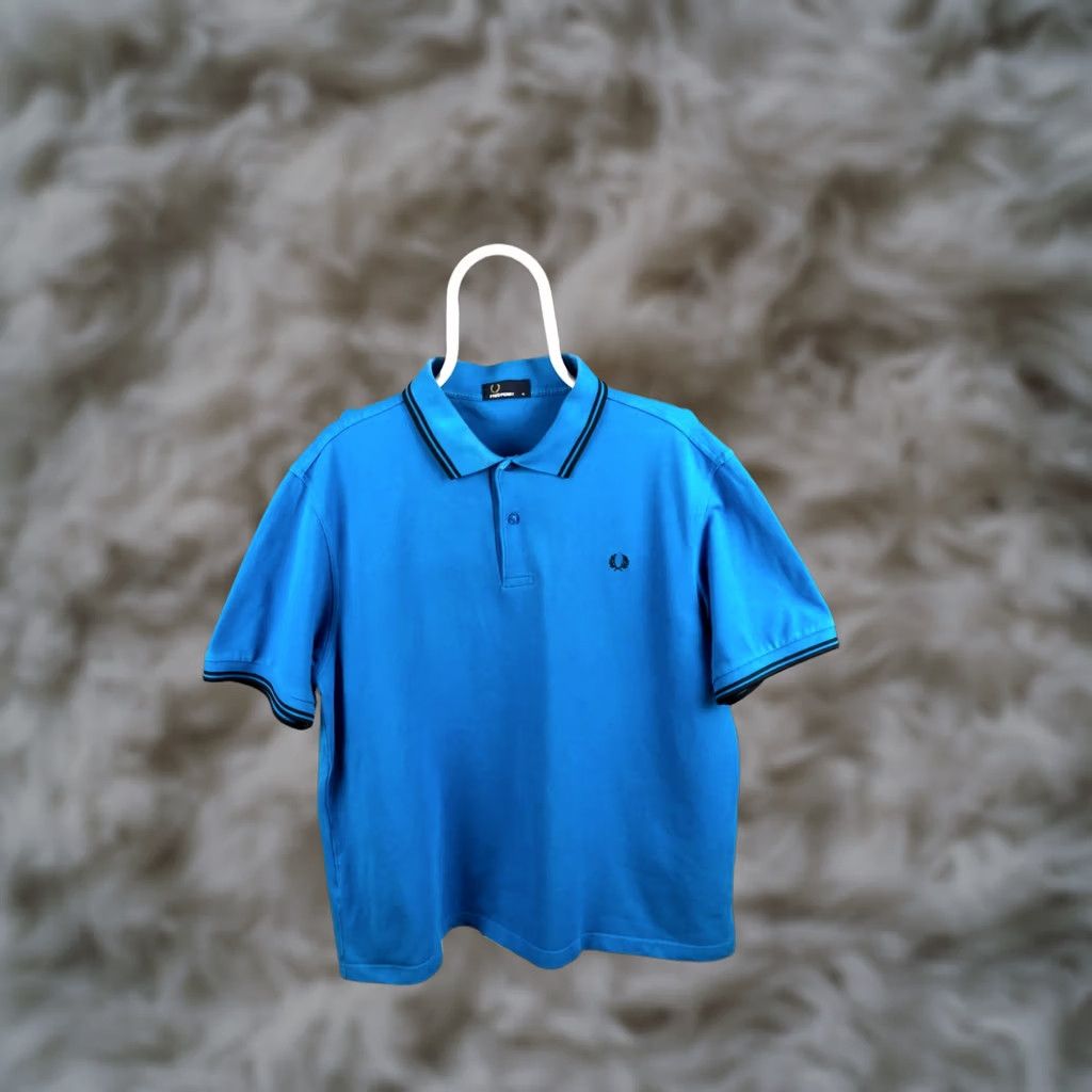 Fred Perry Fred Perry Polo Shirt XS XL Blue Cotton Regular Short Sleeve Collar Button Redesign? Size US XL / EU 56 / 4 - 1 Thumbnail