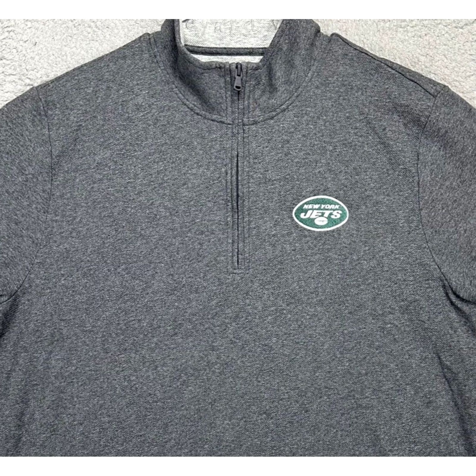 Vineyard Vines Vineyard Vines New York Jets Sweatshirt Mens 2XL Gray Pullover Mock Neck Zip Knit Logo Size US XXL / EU 58 / 5 - 2 Thumbnail