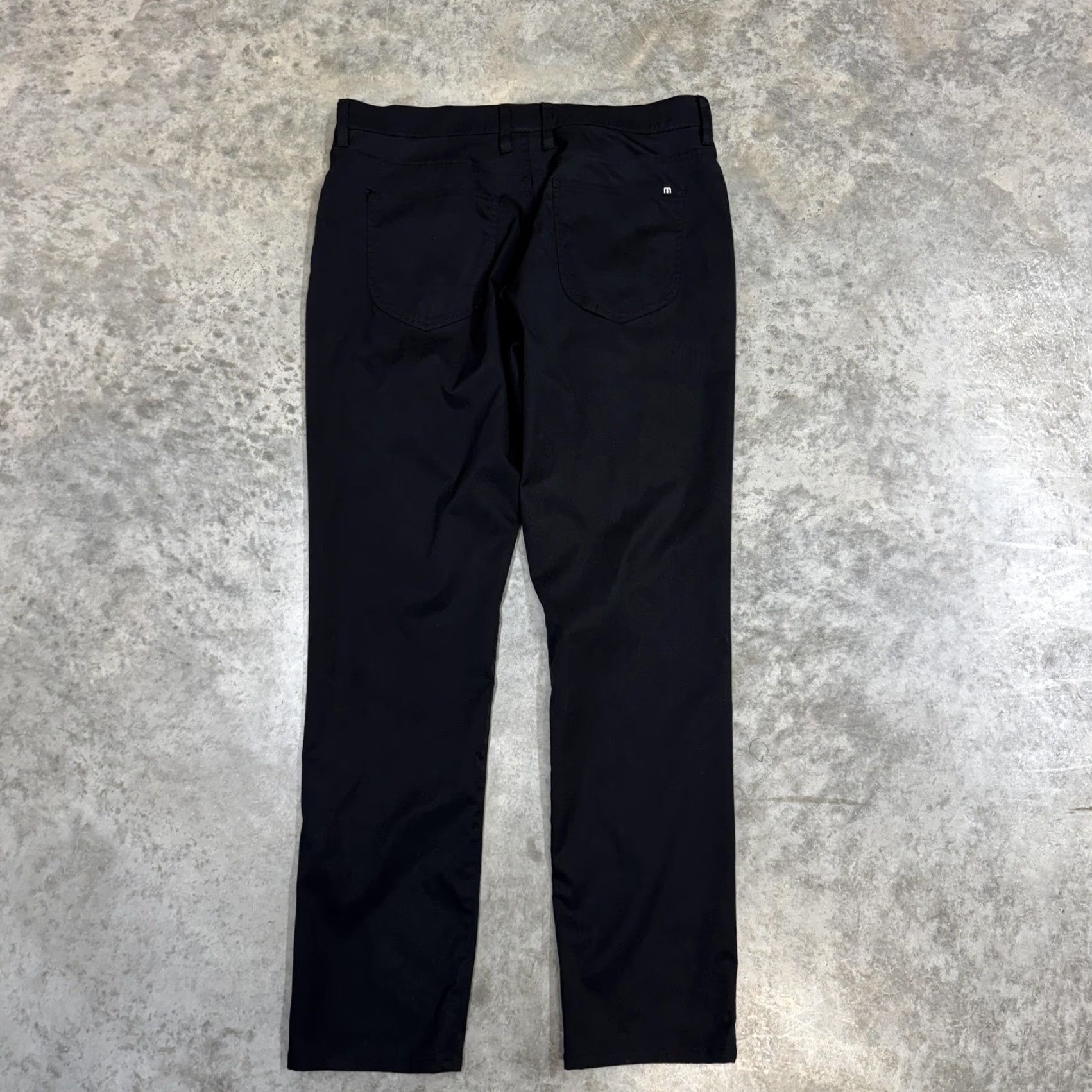TravisMathew TravisMathew Pants Mens 35x31 Black Golf Chinos Casual Performance Polyester Size US 33 - 5 Thumbnail